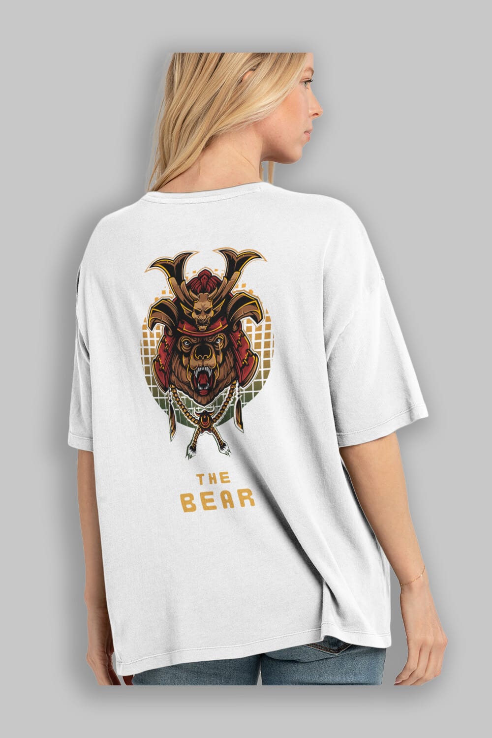 The Bear 2 Arka Baskılı Oversize t-shirt Erkek Kadın Unisex