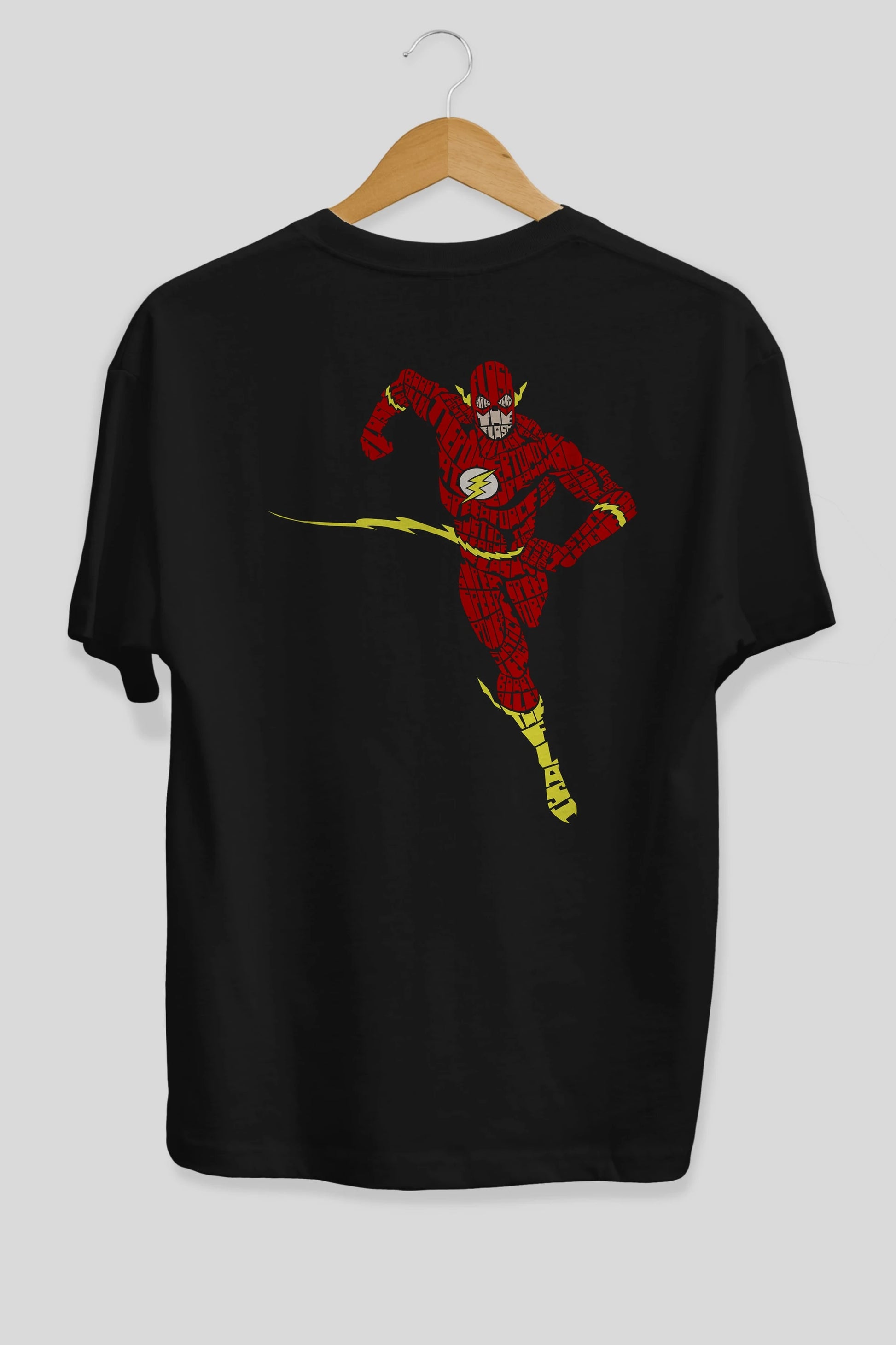 The Flash Arka Baskılı Oversize t-shirt %100 pamuk Erkek Kadın Unisex