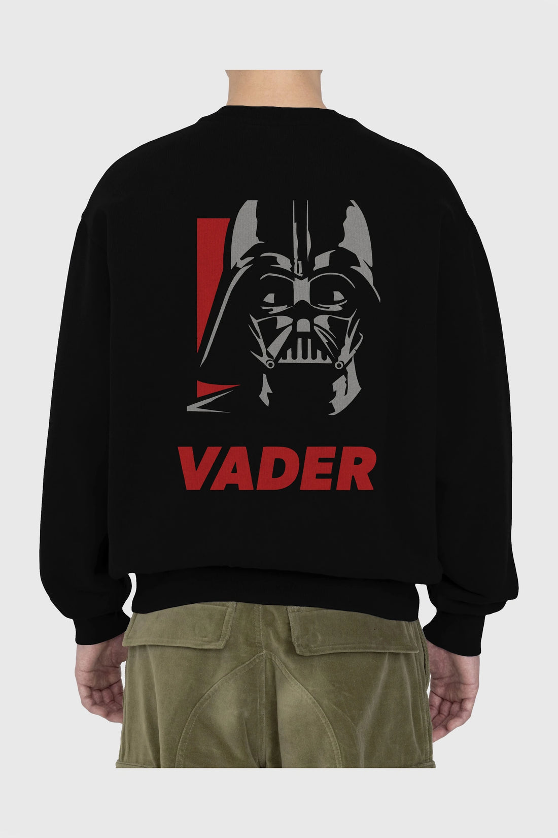 Darth Vader Arka Baskılı Oversize Sweatshirt Erkek Kadın Unisex
