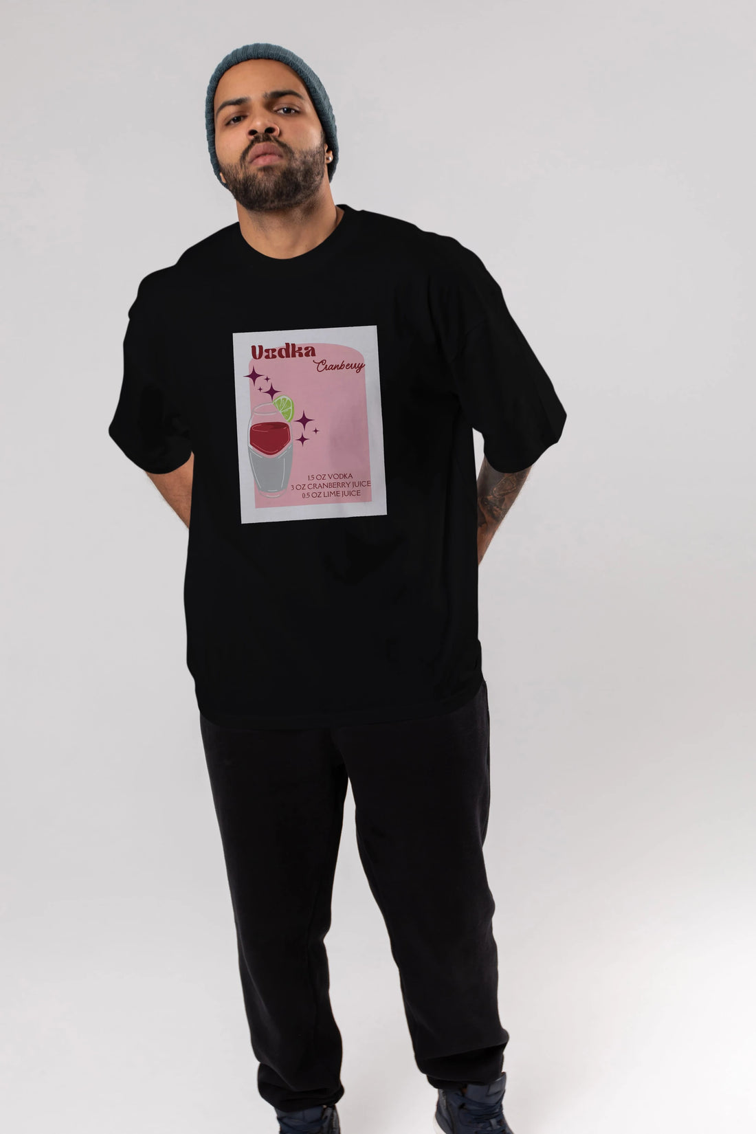 Vodka Cranberry 2 Ön Baskılı Oversize t-shirt Erkek Kadın Unisex %100 Pamuk Bisiklet Yaka tişort