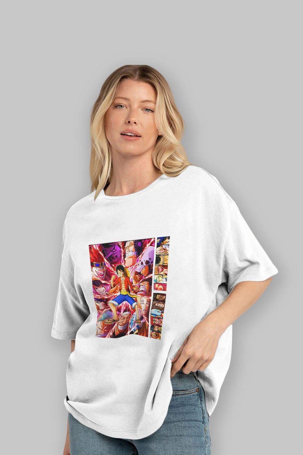 Worst Generation Anime Ön Baskılı Oversize t-shirt Erkek Kadın Unisex