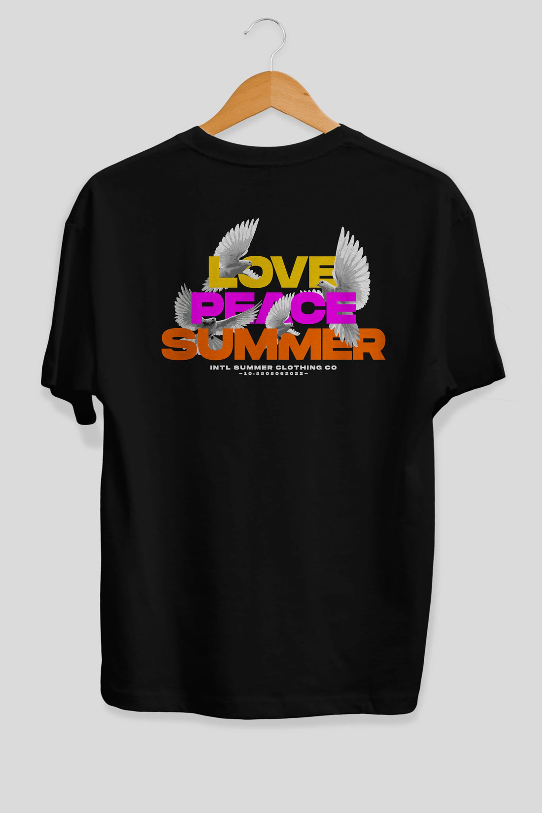 Love Peace Summer Arka Baskılı Oversize t-shirt Erkek Kadın Unisex
