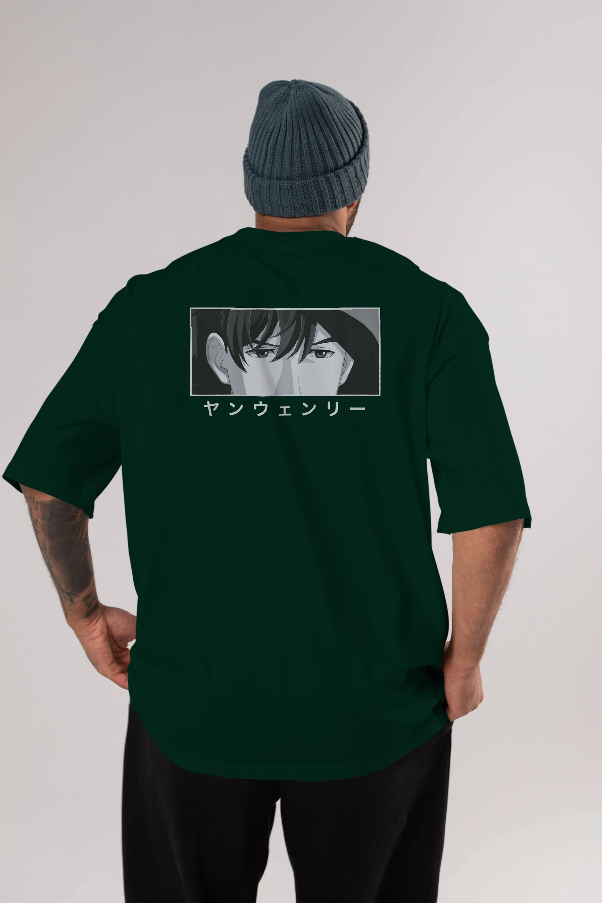 Wen-li Yang 1 Anime Arka Baskılı Oversize t-shirt Erkek Kadın Unisex