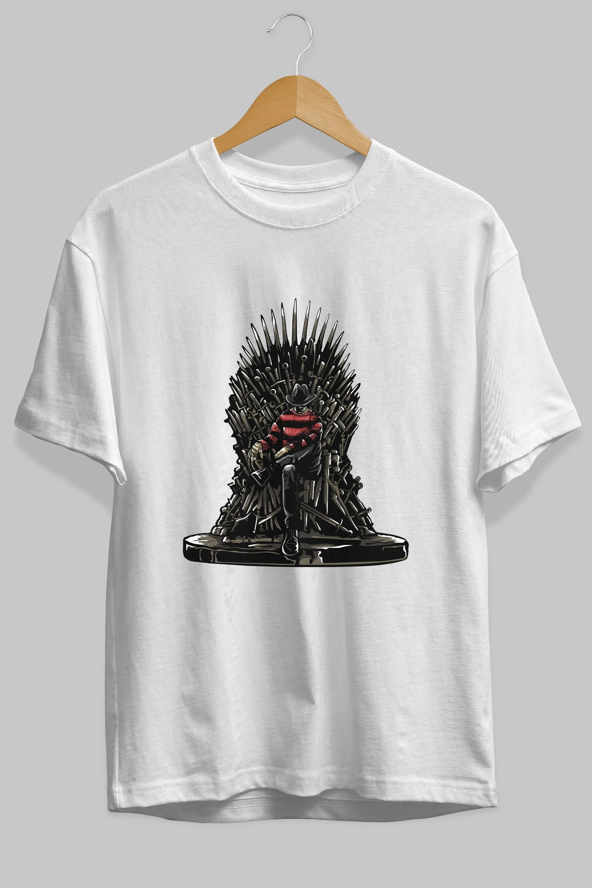 Nightmare Throne Ön Baskılı Oversize t-shirt Erkek Kadın Unisex %100 Pamuk tişort