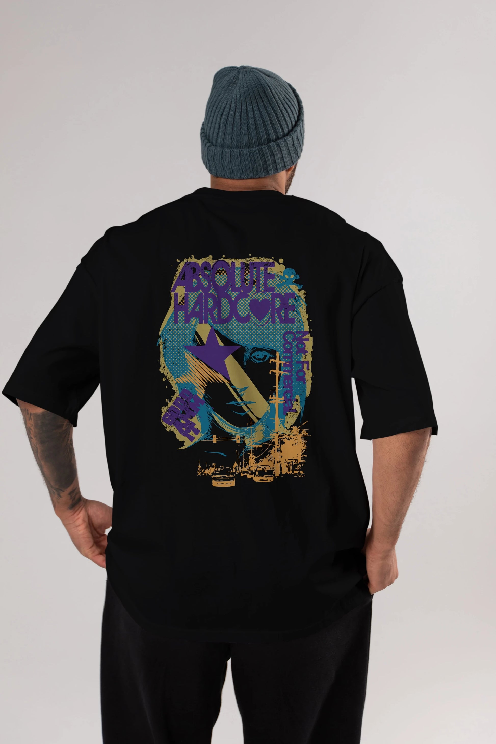 Absolute Hardcore Arka Baskılı Oversize t-shirt Erkek Kadın Unisex