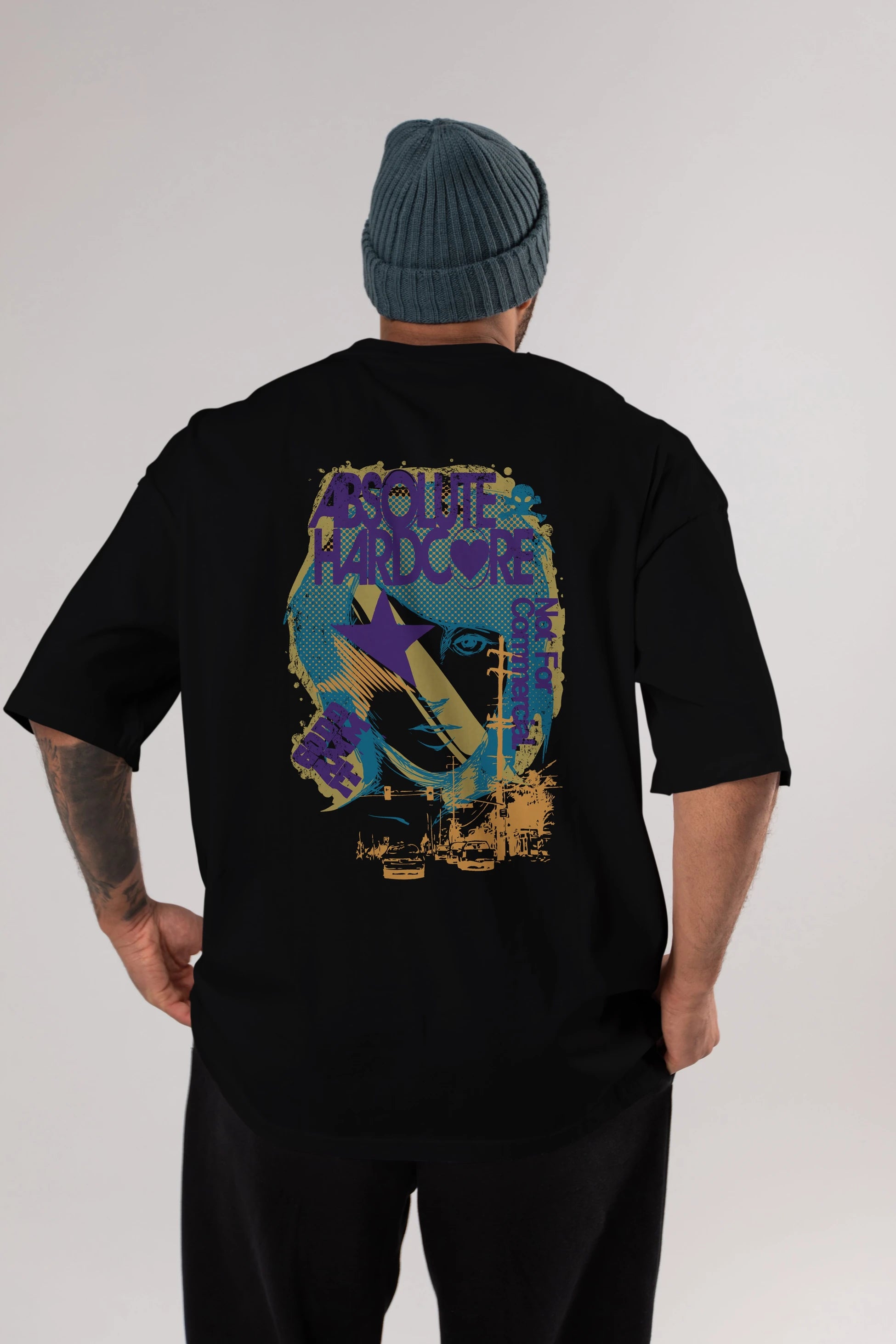 Absolute Hardcore Arka Baskılı Oversize t-shirt Erkek Kadın Unisex