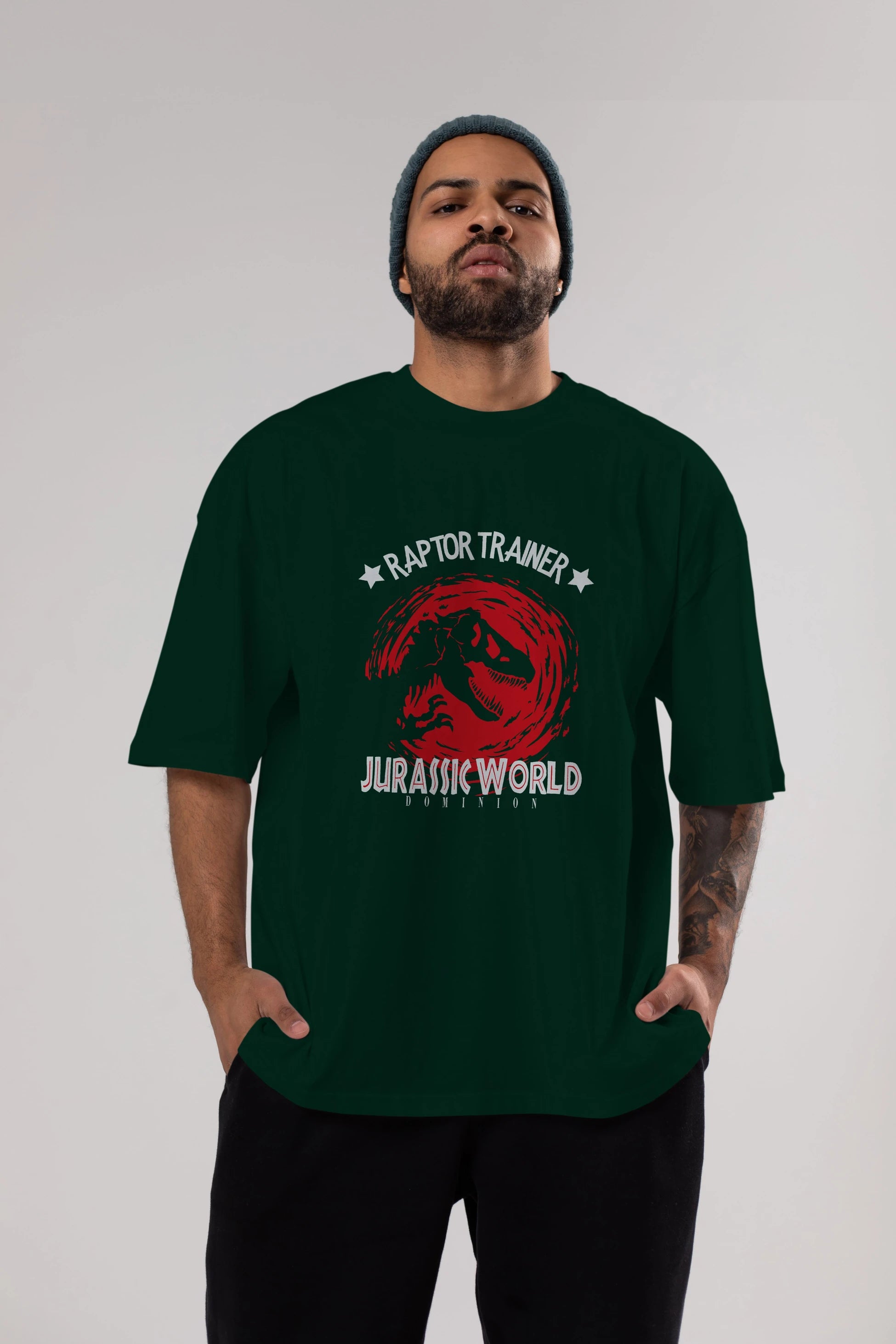 Jurassic Park (3) Ön Baskılı Oversize t-shirt Erkek Kadın Unisex %100 Pamuk Bisiklet Yaka tişort