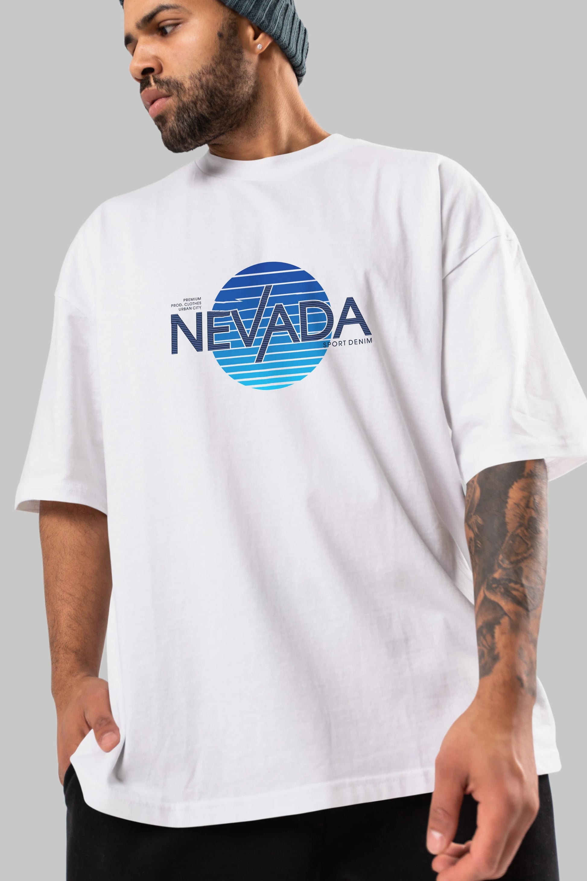 Nevada Ön Baskılı Oversize t-shirt Erkek Kadın Unisex