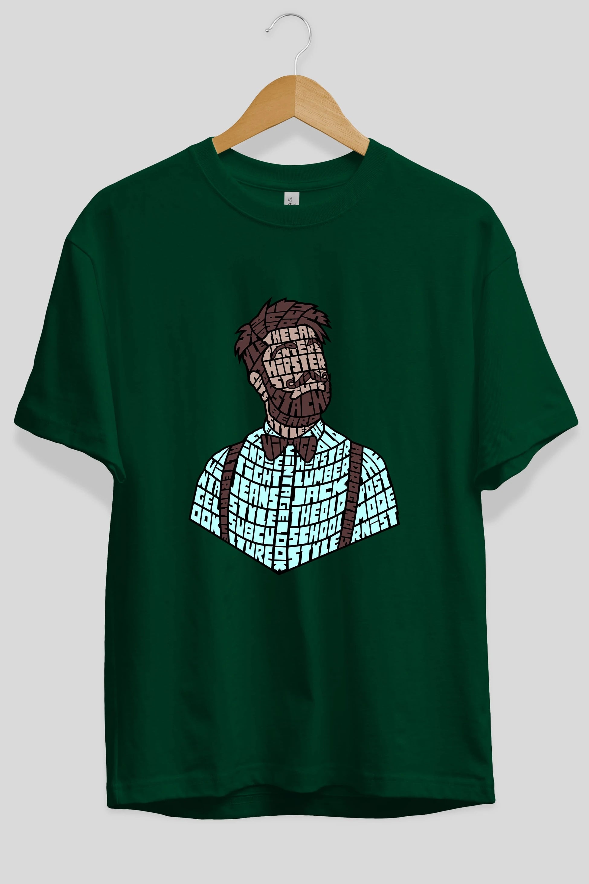Hipster (2) Ön Baskılı Oversize t-shirt %100 pamuk Erkek Kadın Unisex