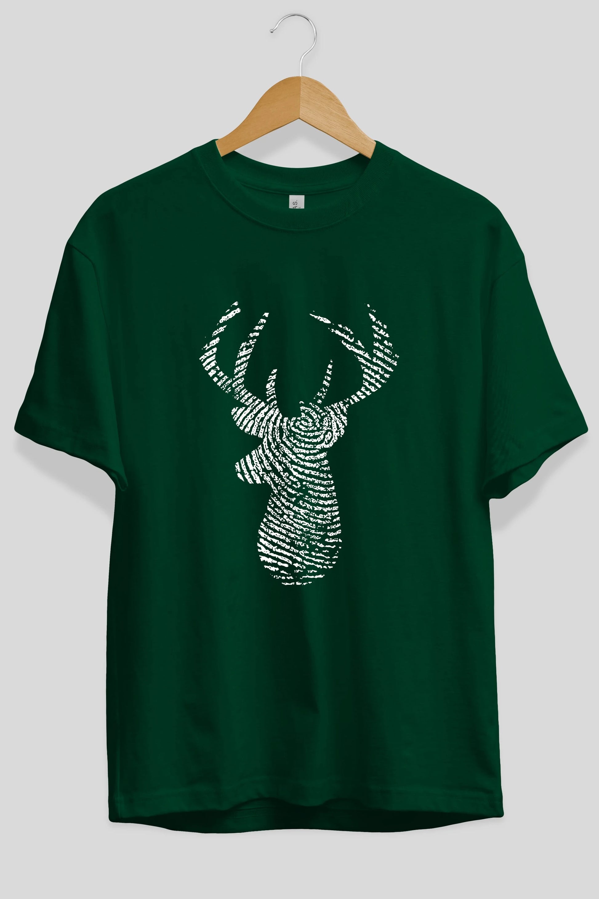Deer 3 Ön Baskılı Oversize t-shirt %100 pamuk Erkek Kadın Unisex
