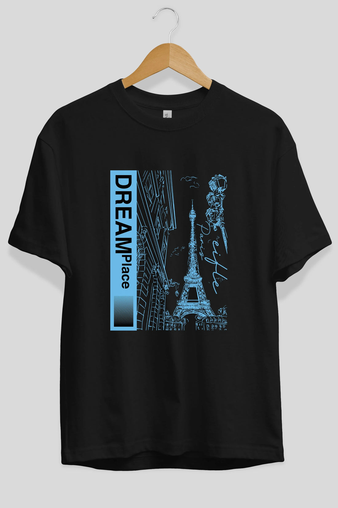 Dream Place Ön Baskılı Oversize t-shirt Erkek Kadın Unisex