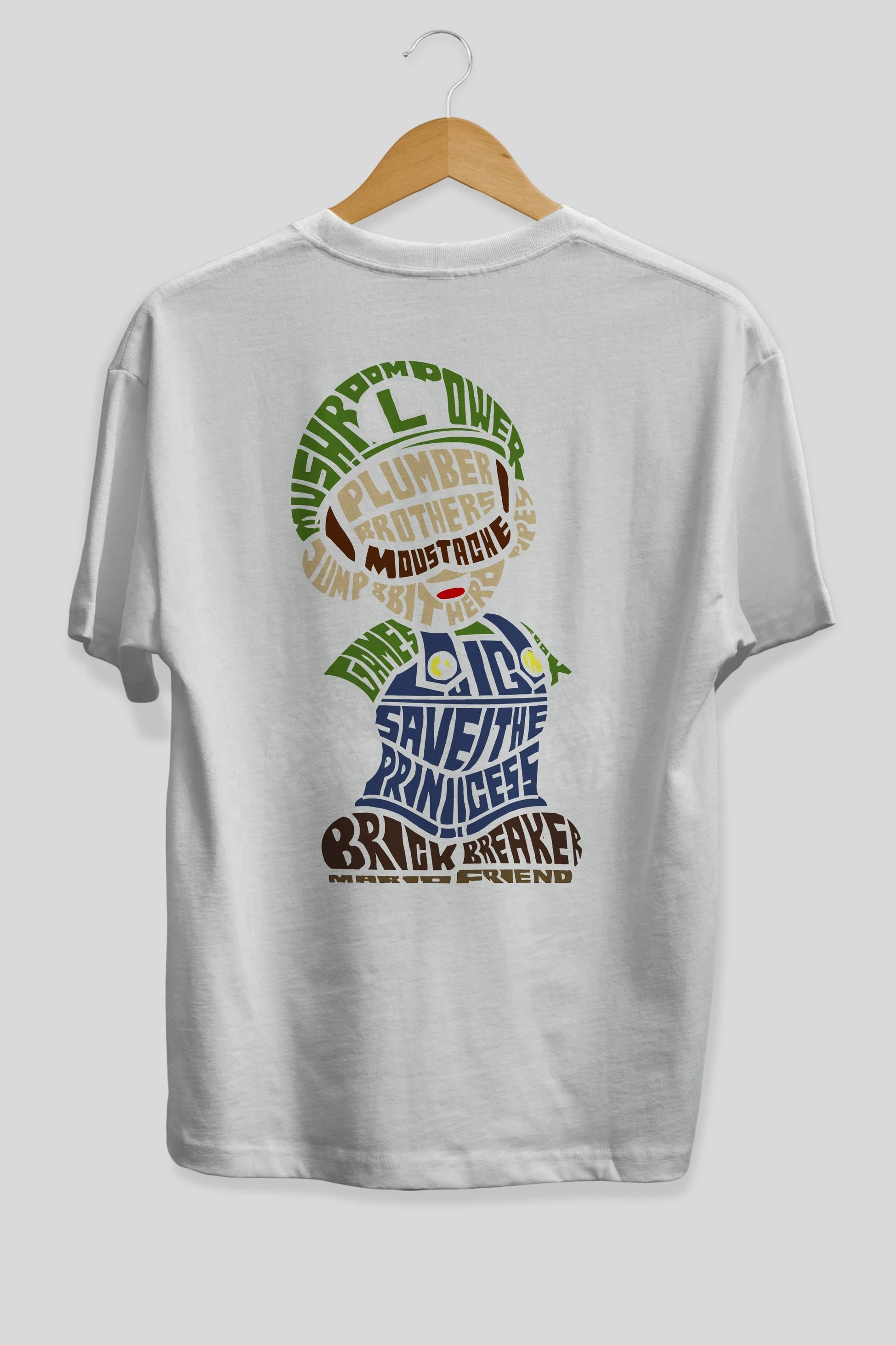 Plumber Brothers Arka Baskılı Oversize t-shirt %100 pamuk Erkek Kadın Unisex