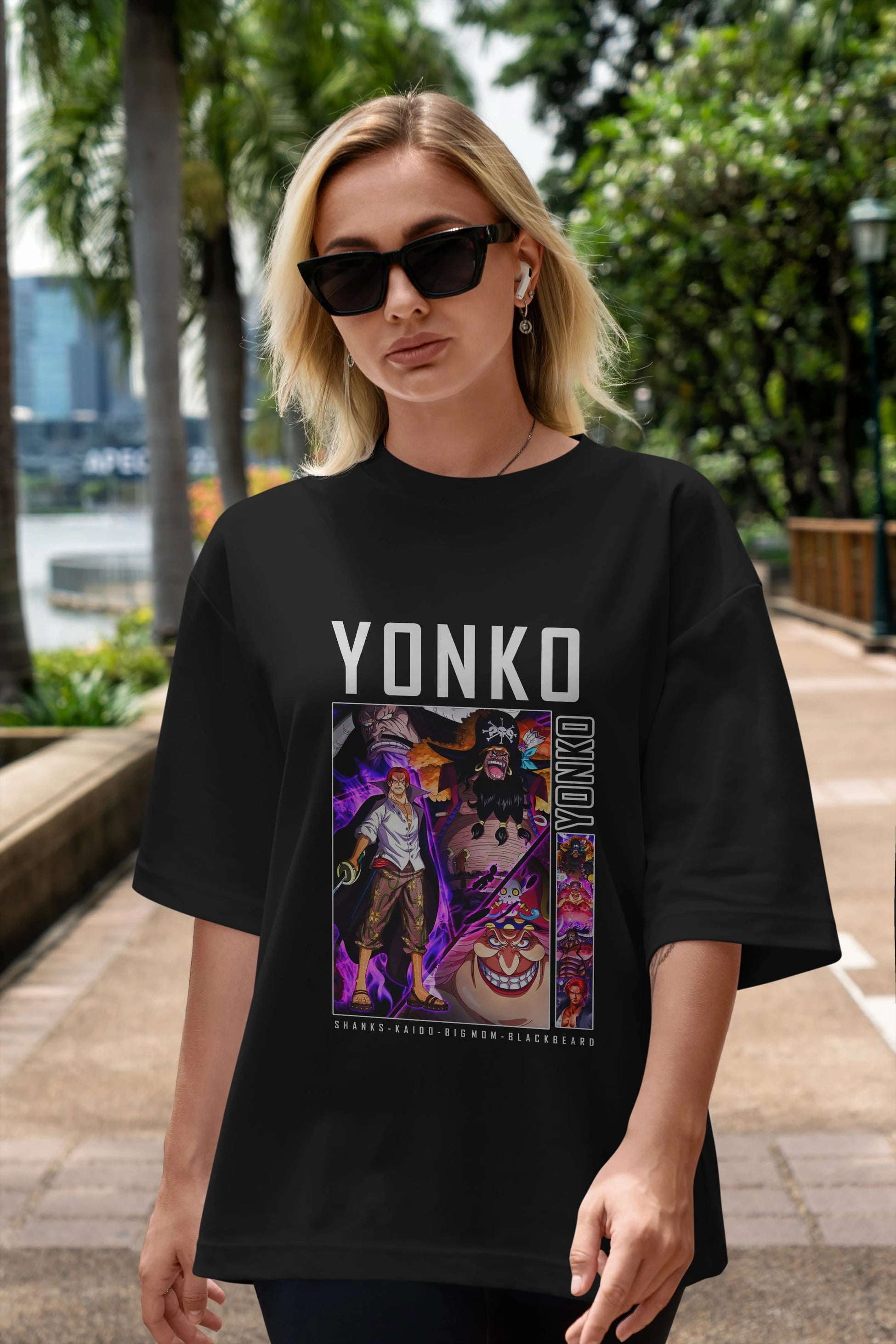 Yonko Anime Ön Baskılı Oversize t-shirt Erkek Kadın Unisex