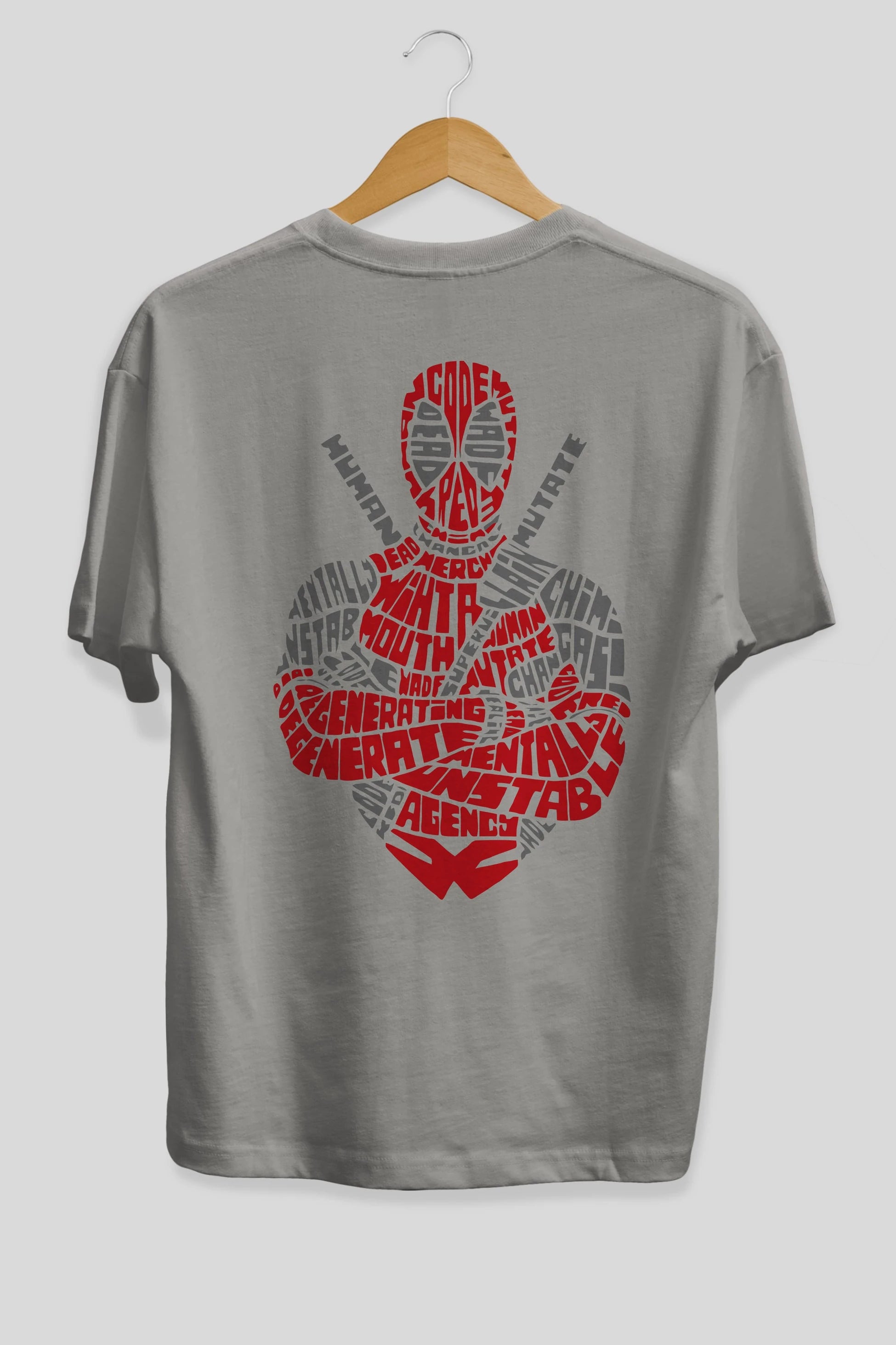 Deadpool (16) Arka Baskılı Oversize t-shirt Erkek Kadın Unisex %100 Pamuk Bisiklet Yaka tişort