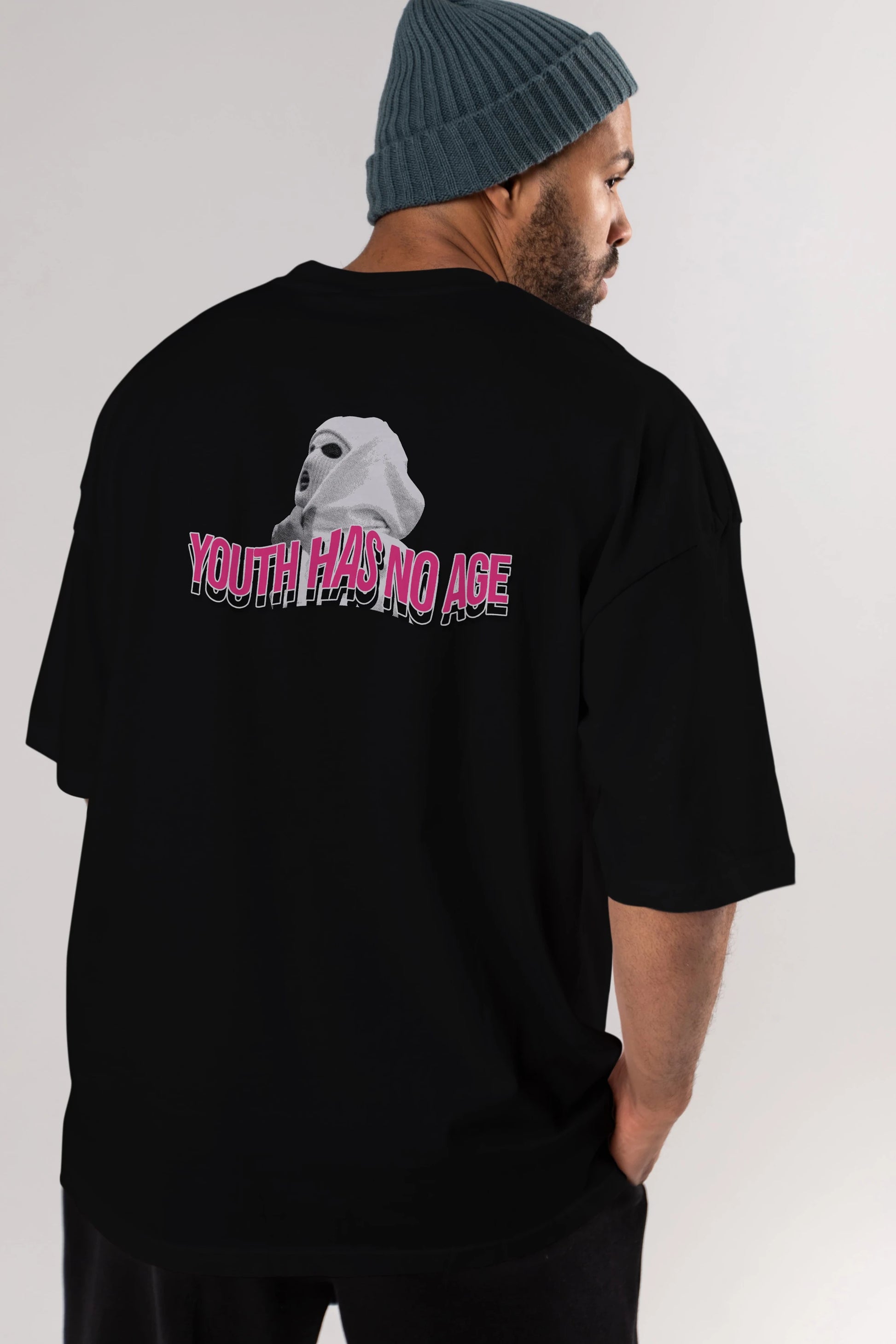 Youth Has No Age Arka Baskılı Oversize t-shirt Erkek Kadın Unisex