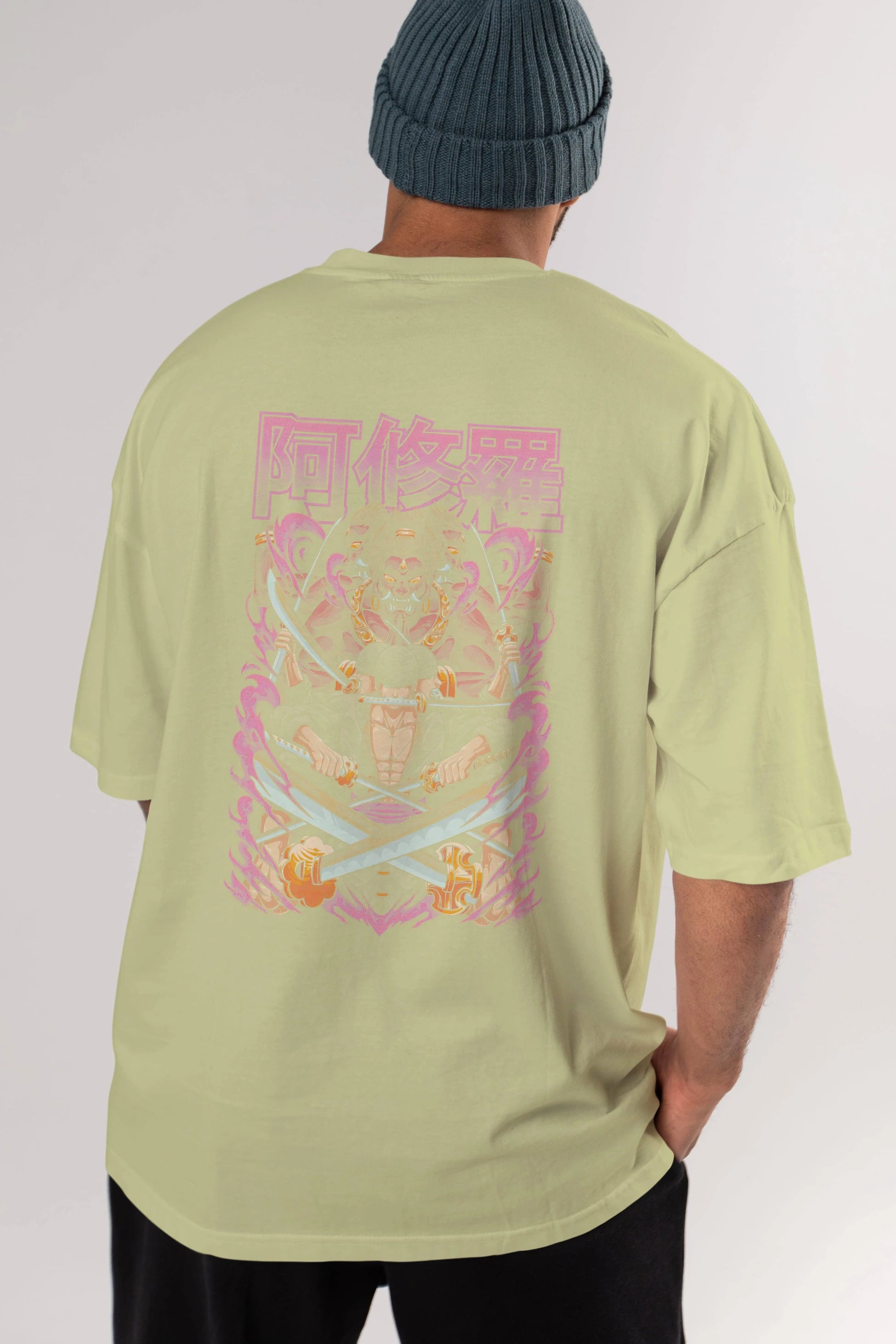 Roronoa Zoro 1 Anime Arka Baskılı Oversize t-shirt Erkek Kadın Unisex