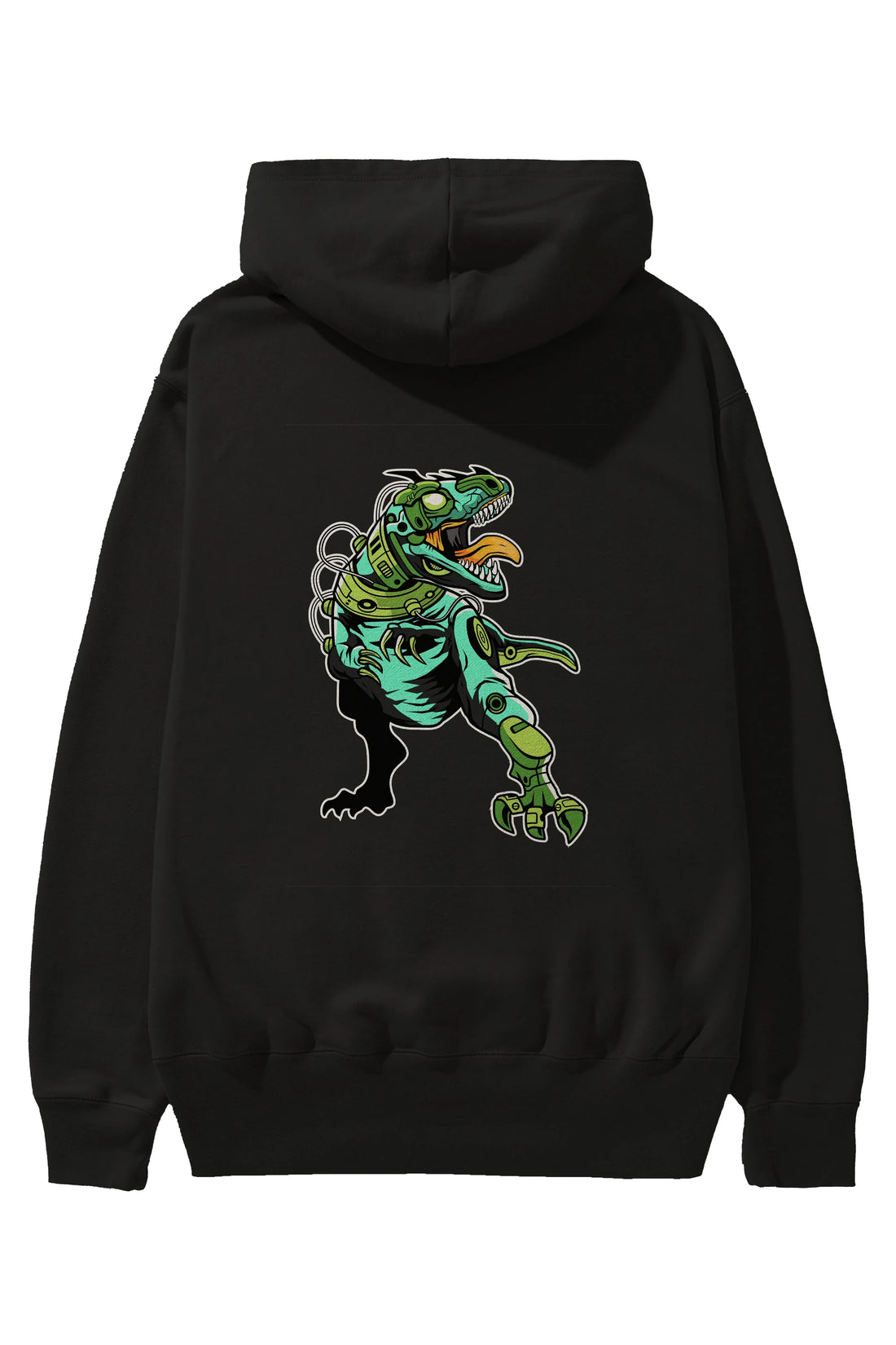 Trex Robot Arka Baskılı Hoodie Oversize Kapüşonlu Sweatshirt Erkek Kadın Unisex