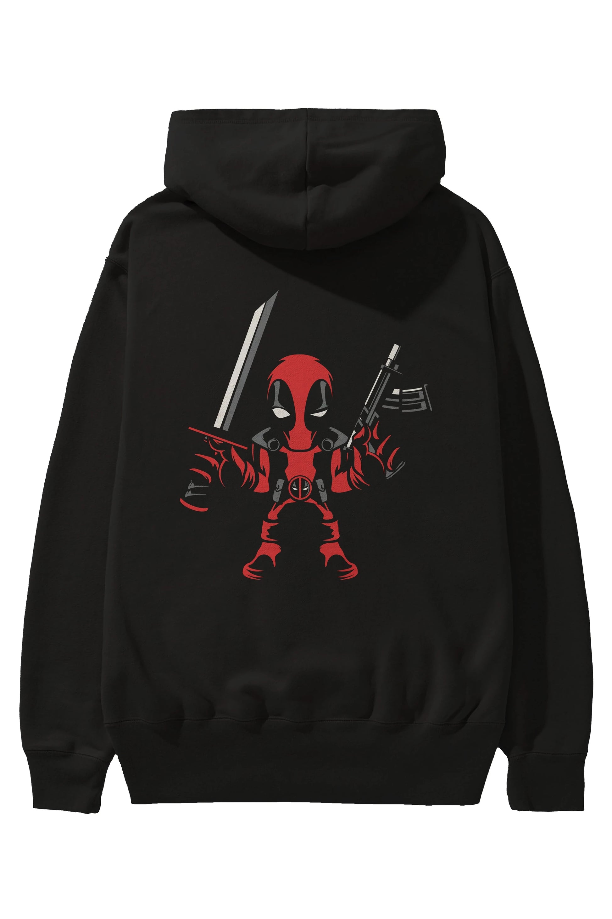 Deadpool (11) Arka Baskılı Hoodie Oversize Kapüşonlu Sweatshirt Erkek Kadın Unisex