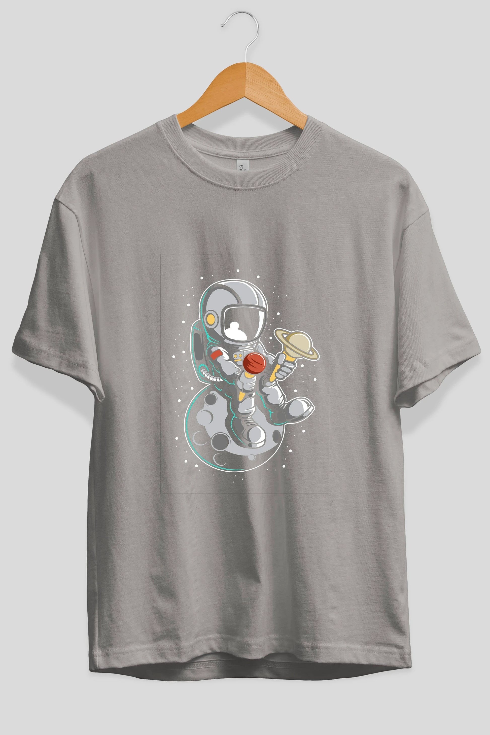 Astronaut Ice Cream (2) Ön Baskılı Oversize t-shirt Erkek Kadın Unisex
