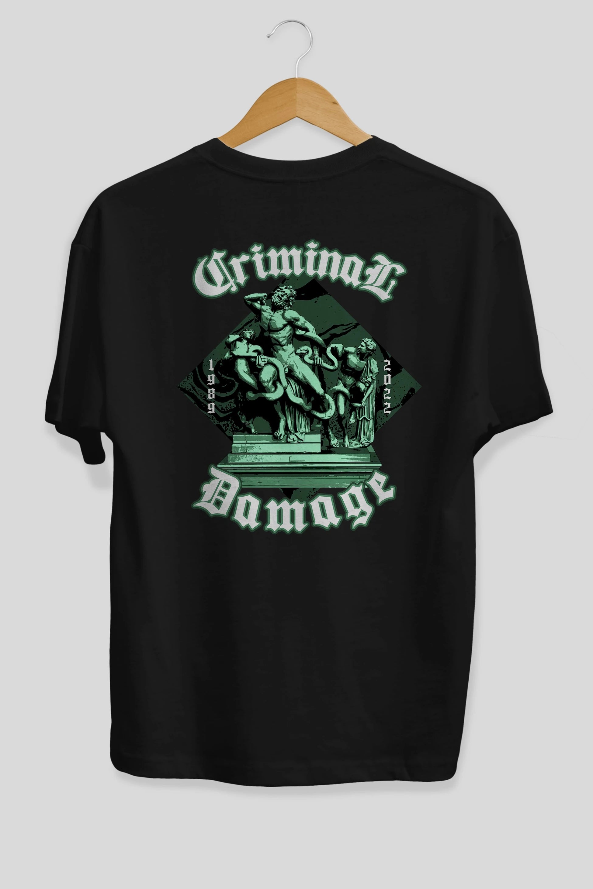 Criminal Damage Arka Baskılı Oversize t-shirt Erkek Kadın Unisex