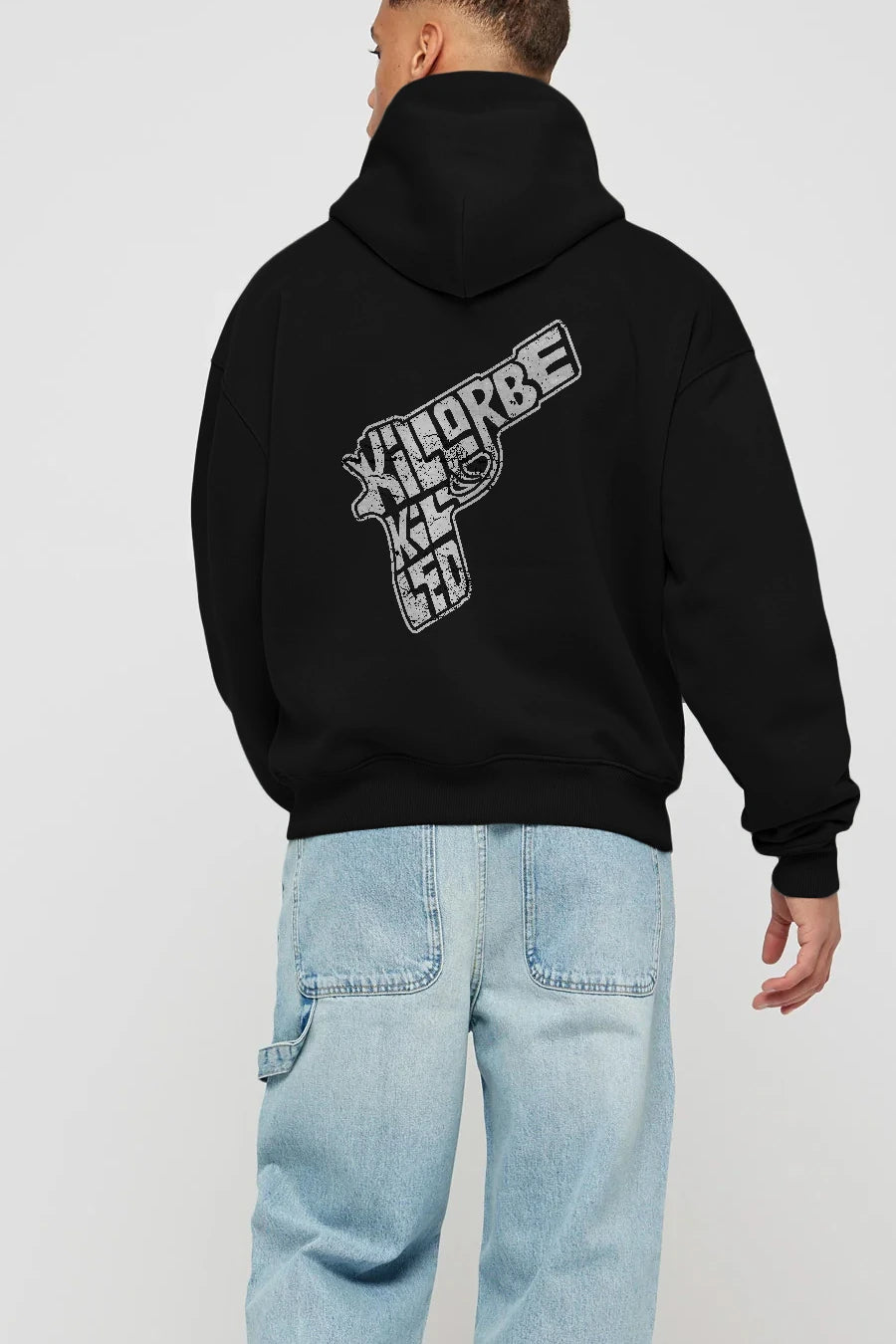 Kill Or Be Killed Arka Baskılı Hoodie Oversize Kapüşonlu Sweatshirt Erkek Kadın Unisex