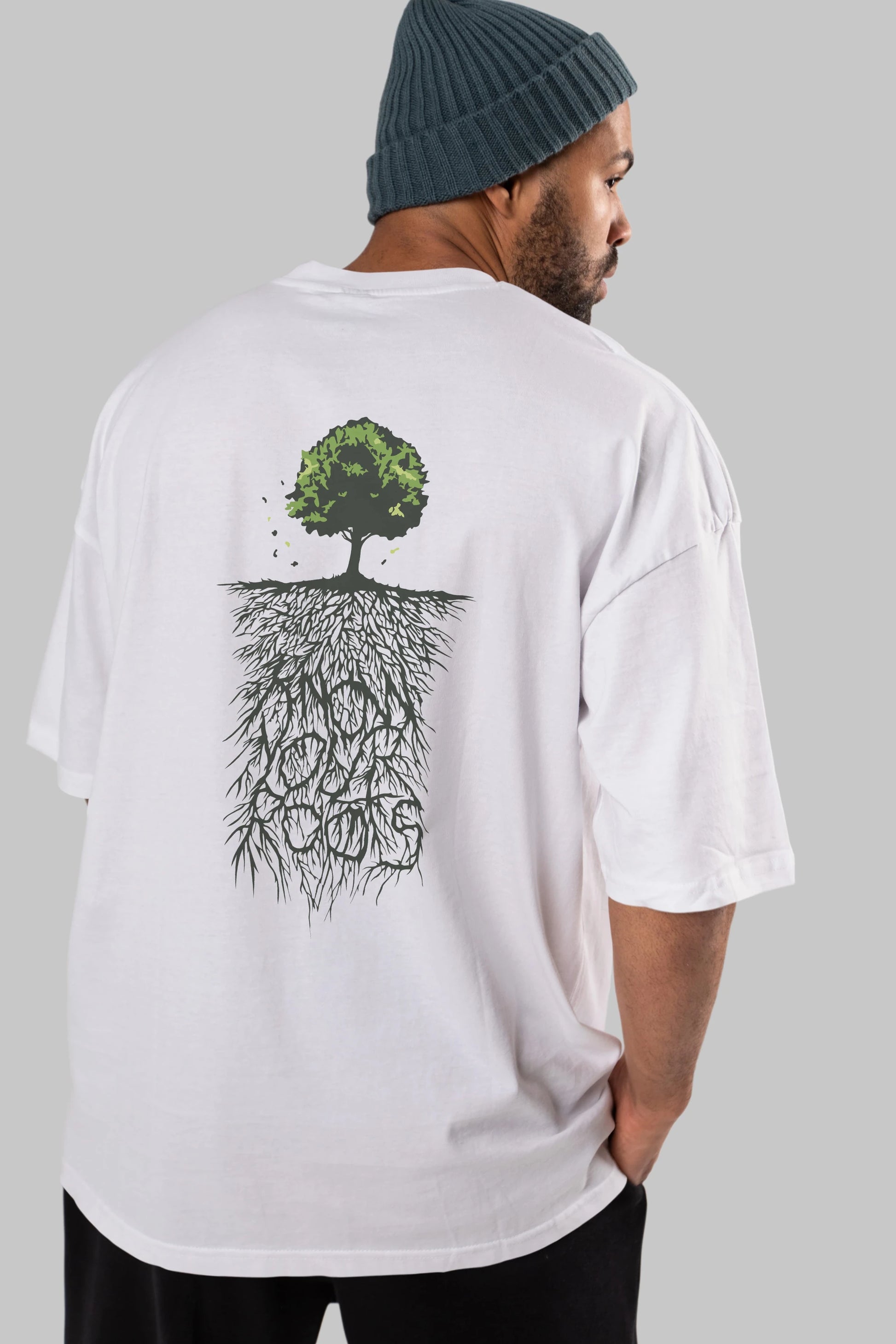 Know Your Roots Arka Baskılı Oversize t-shirt %100 pamuk Erkek Kadın Unisex