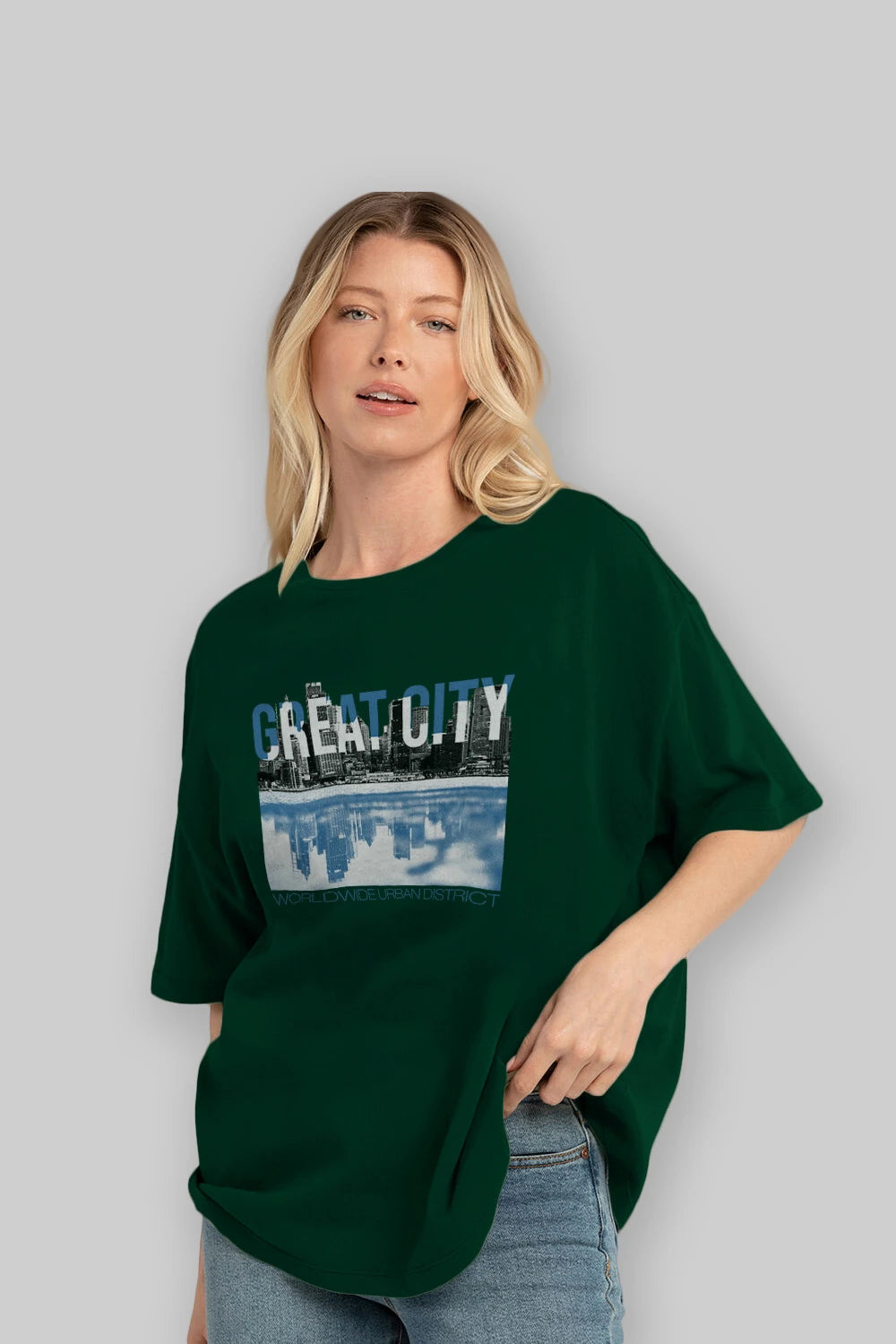 Great City Ön Baskılı Oversize t-shirt Erkek Kadın Unisex