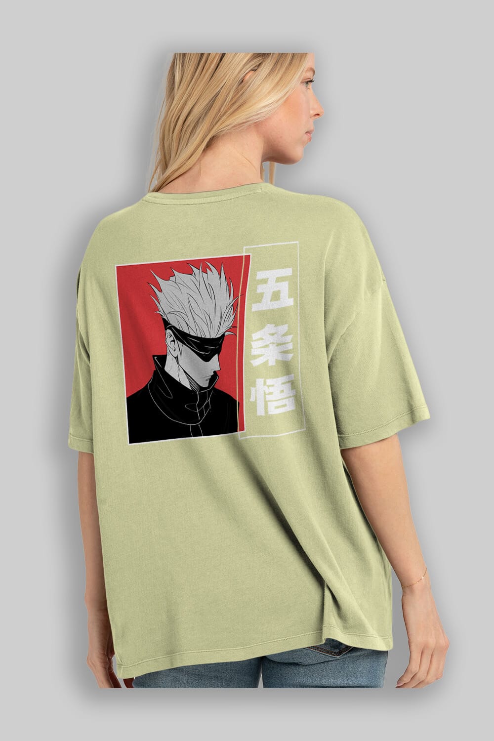 JUJUTSU KAISEN 2 Anime Arka Baskılı Oversize t-shirt Erkek Kadın Unisex