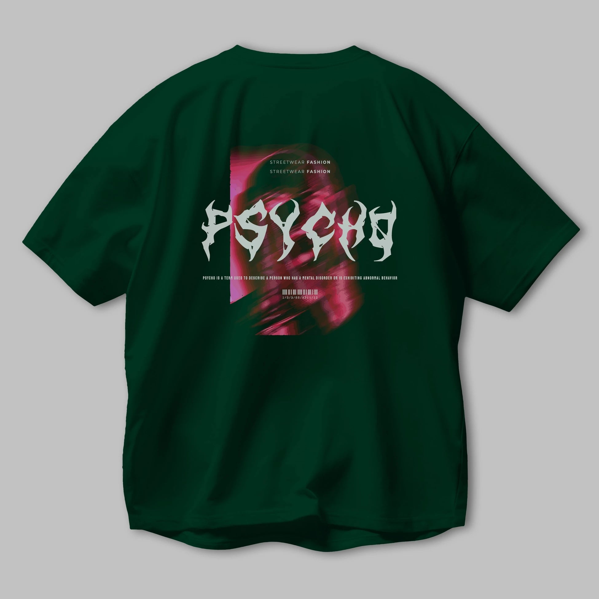 Psycho Streetwear Arka Baskılı Oversize t-shirt Erkek Kadın Unisex