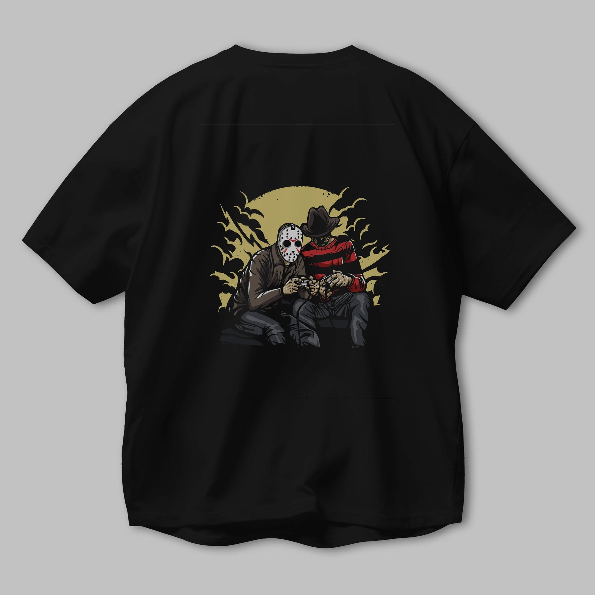 Dark Gamers Arka Baskılı Oversize t-shirt Erkek Kadın Unisex %100 Pamuk