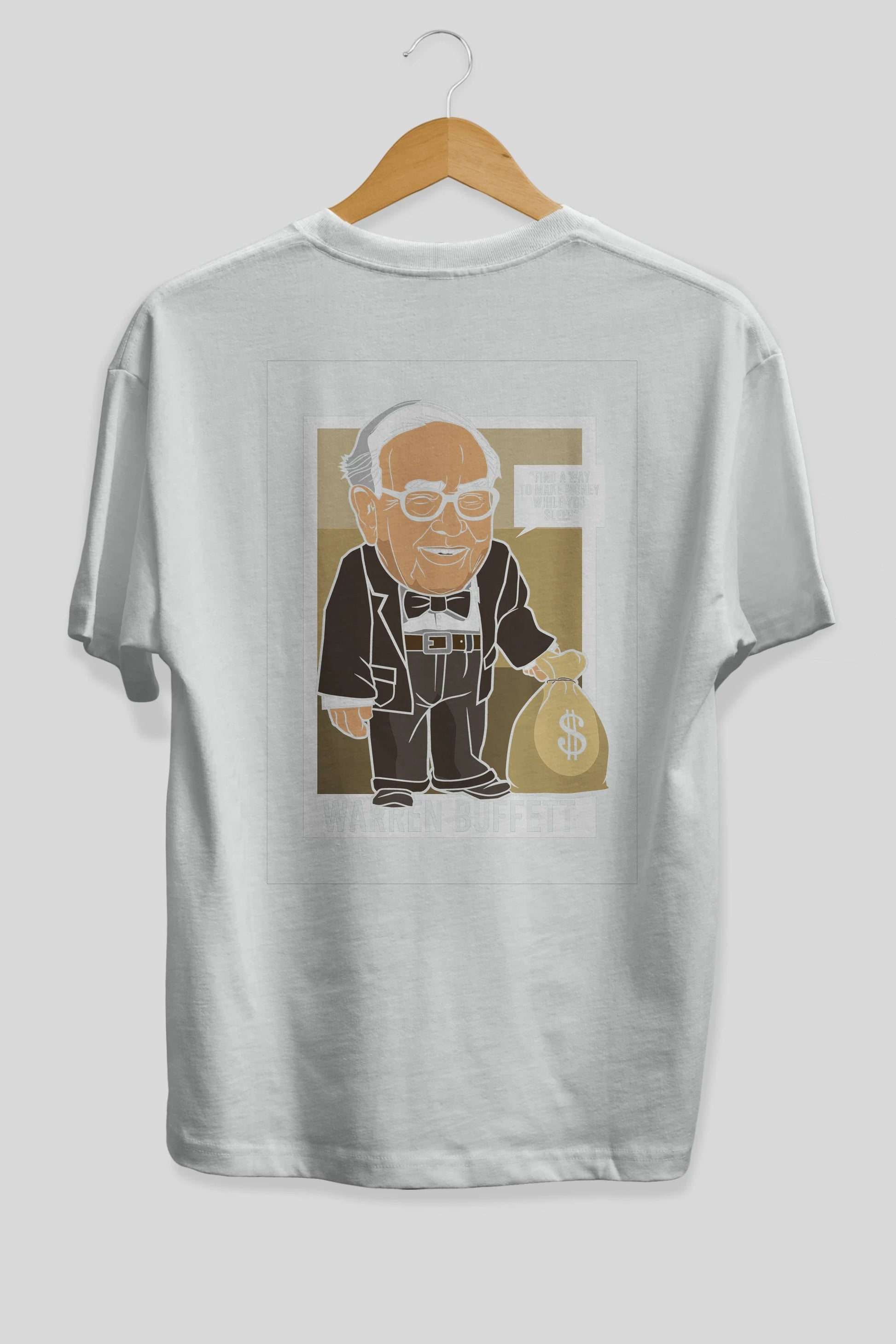 Warren Buffet Up Carl Arka Baskılı Oversize t-shirt Erkek Kadın Unisex %100 Pamuk tişort