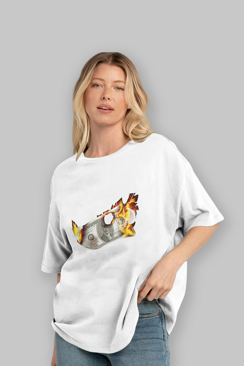 Teddy Bear Its Not The Money Ön Baskılı Oversize t-shirt Erkek Kadın Unisex %100 Pamuk