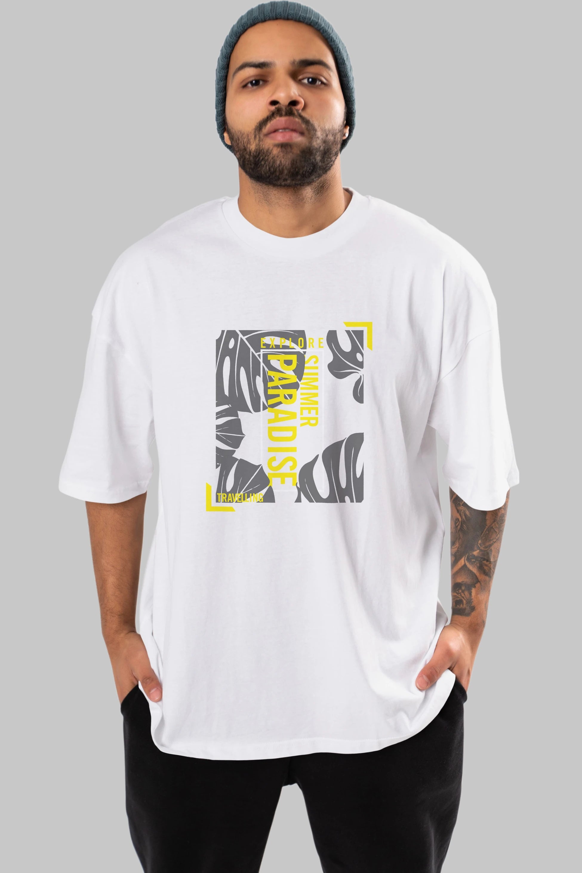 Explore Summer Ön Baskılı Oversize t-shirt Erkek Kadın Unisex