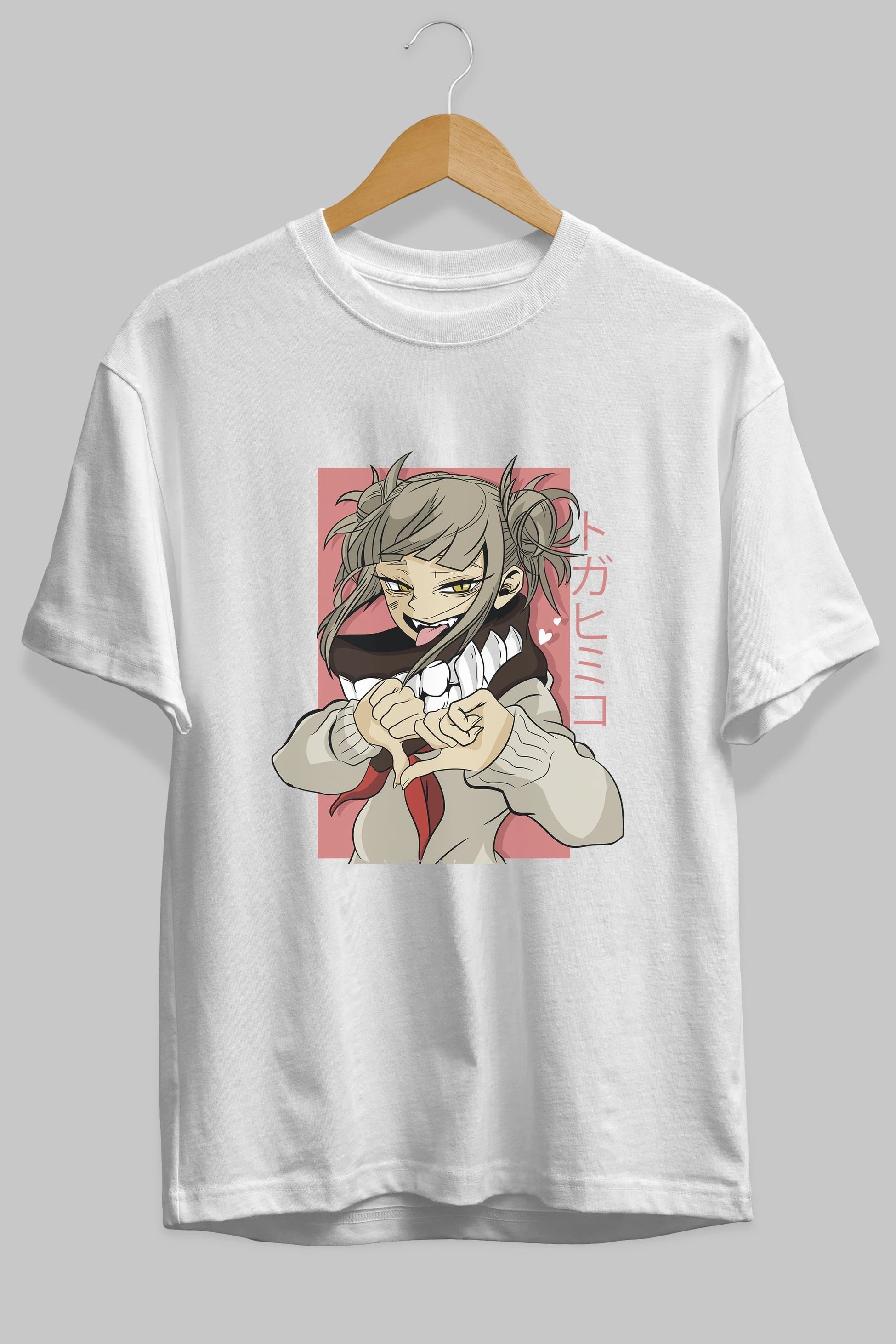 Himiko Toga Anime Ön Baskılı Oversize t-shirt %100 pamuk Erkek Kadın Unisex