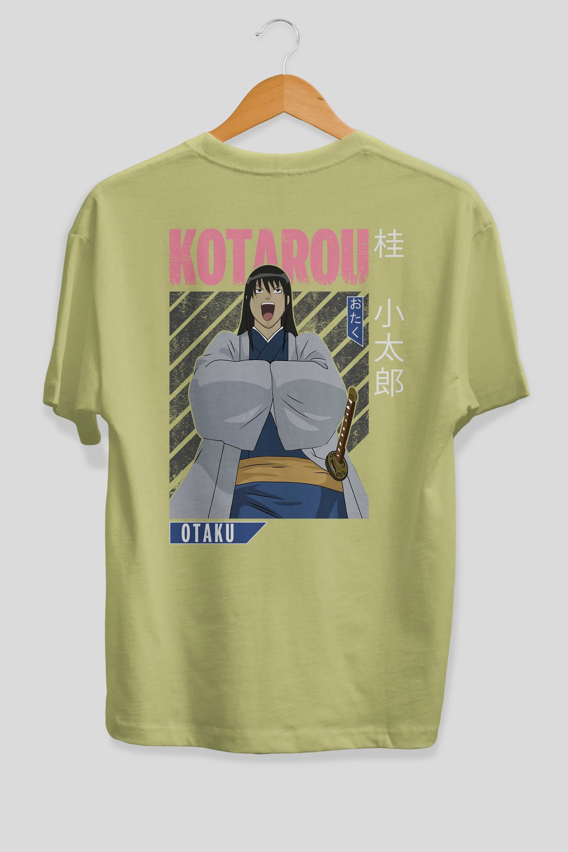Kotarou Katsura GINTAMA 1 Anime Arka Baskılı Oversize t-shirt Erkek Kadın Unisex