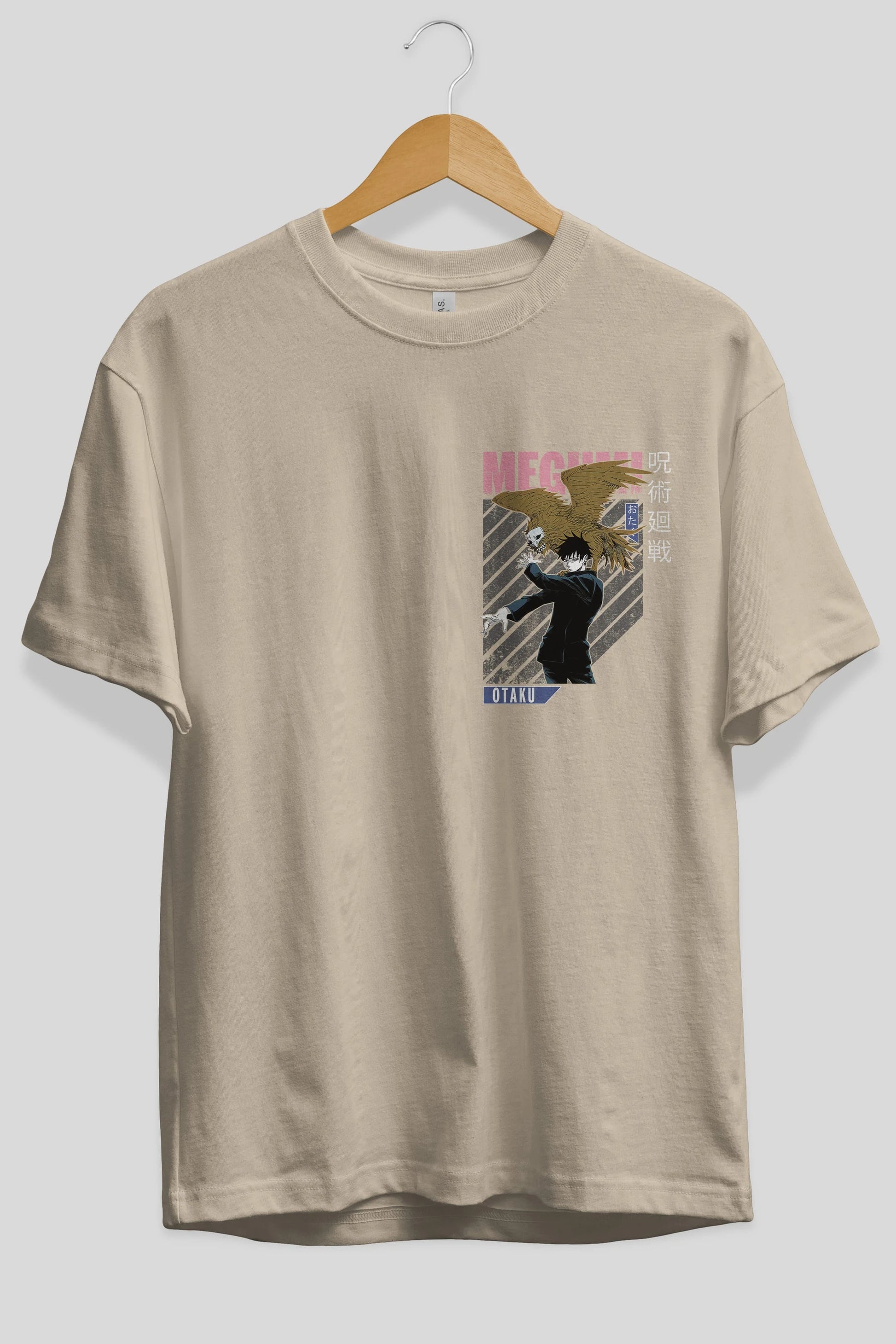Megumi Fushiguro 2 Ön Sol Baskılı Oversize t-shirt Erkek Kadın Unisex %100 Pamuk Bisiklet Yaka tişort