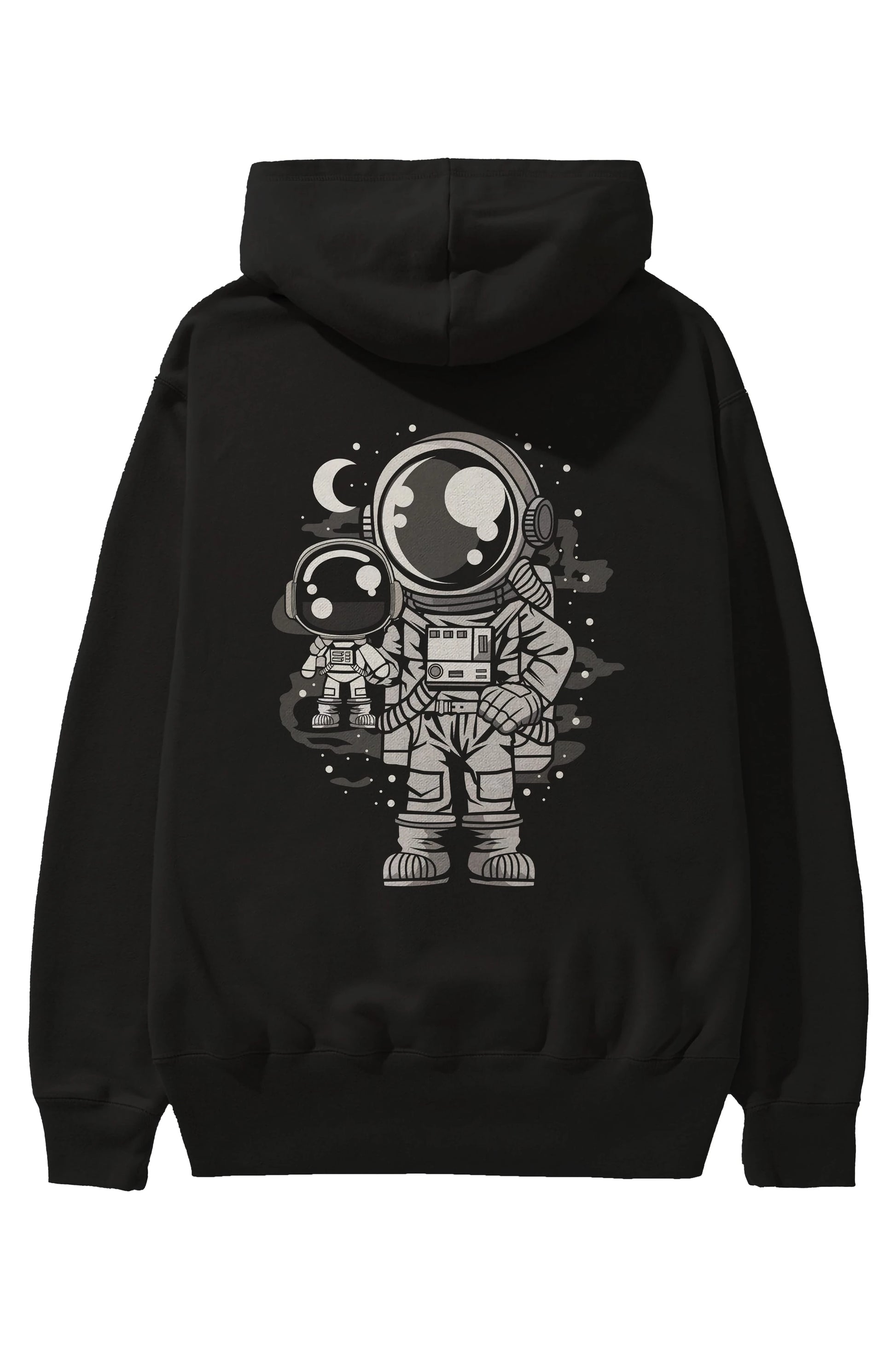 Astronaut And His Doll Arka Baskılı Hoodie Oversize Kapüşonlu Sweatshirt Erkek Kadın Unisex