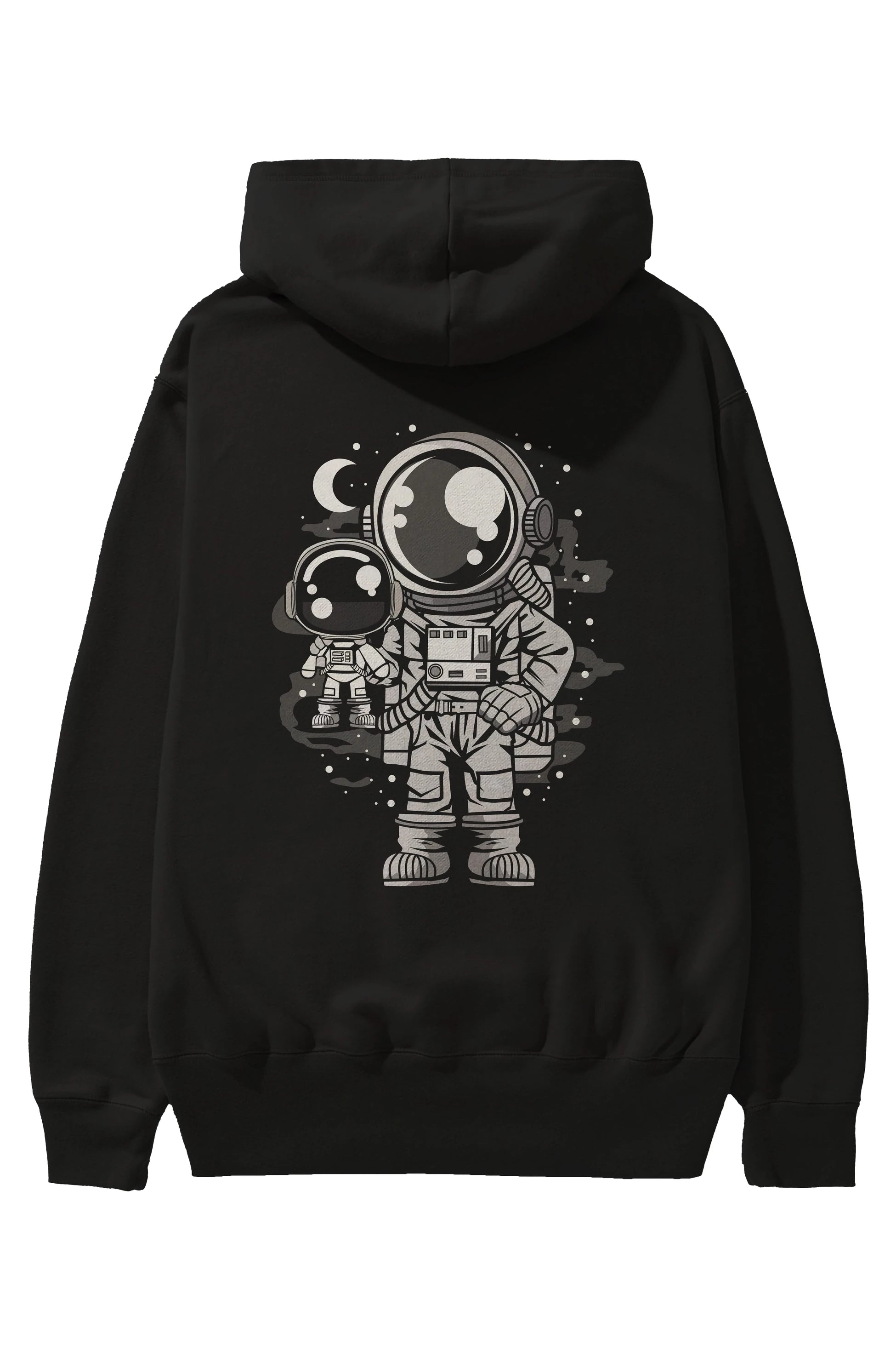 Astronaut And His Doll Arka Baskılı Hoodie Oversize Kapüşonlu Sweatshirt Erkek Kadın Unisex