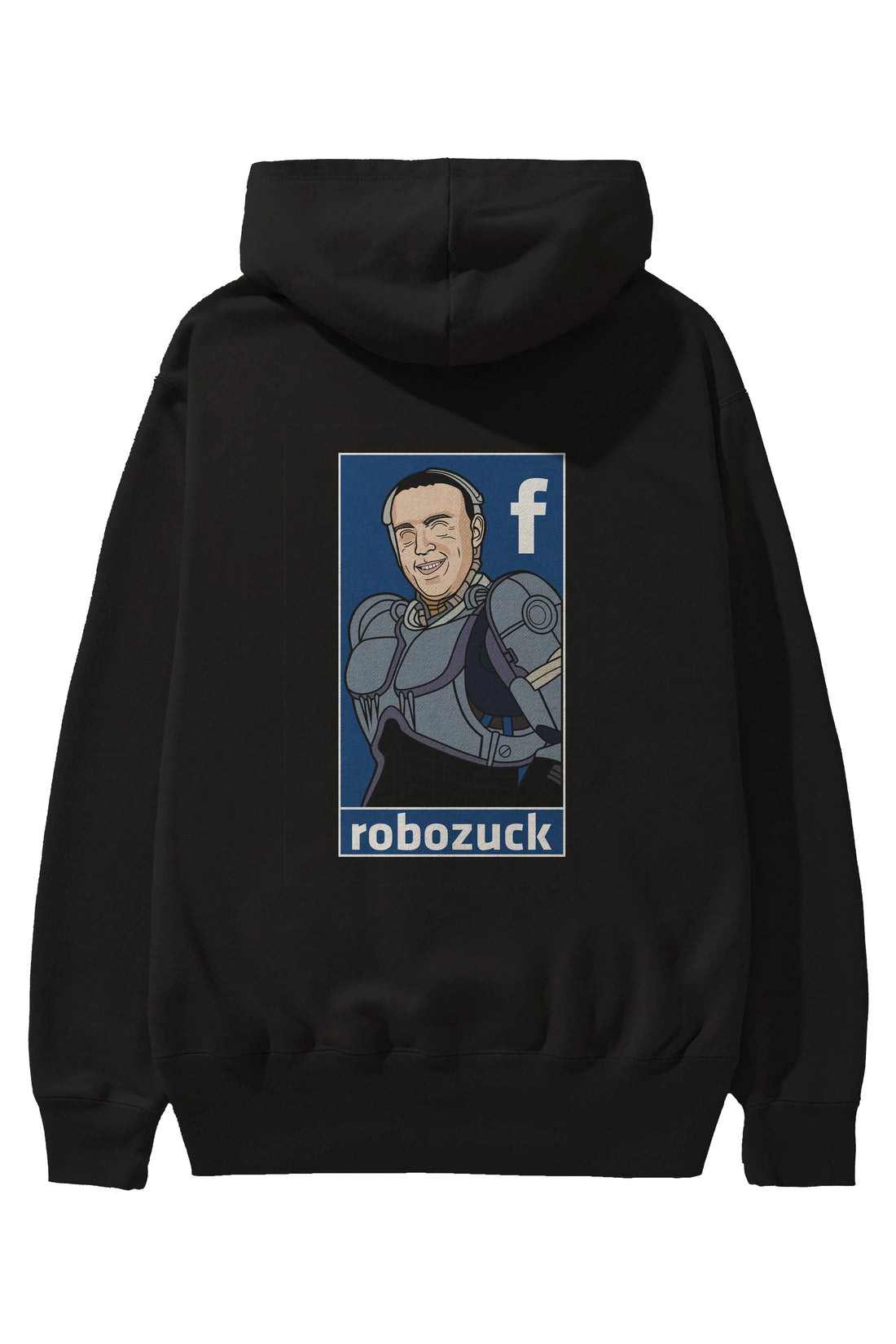 Robozuck Arka Baskılı Hoodie Oversize Kapüşonlu Sweatshirt Erkek Kadın Unisex