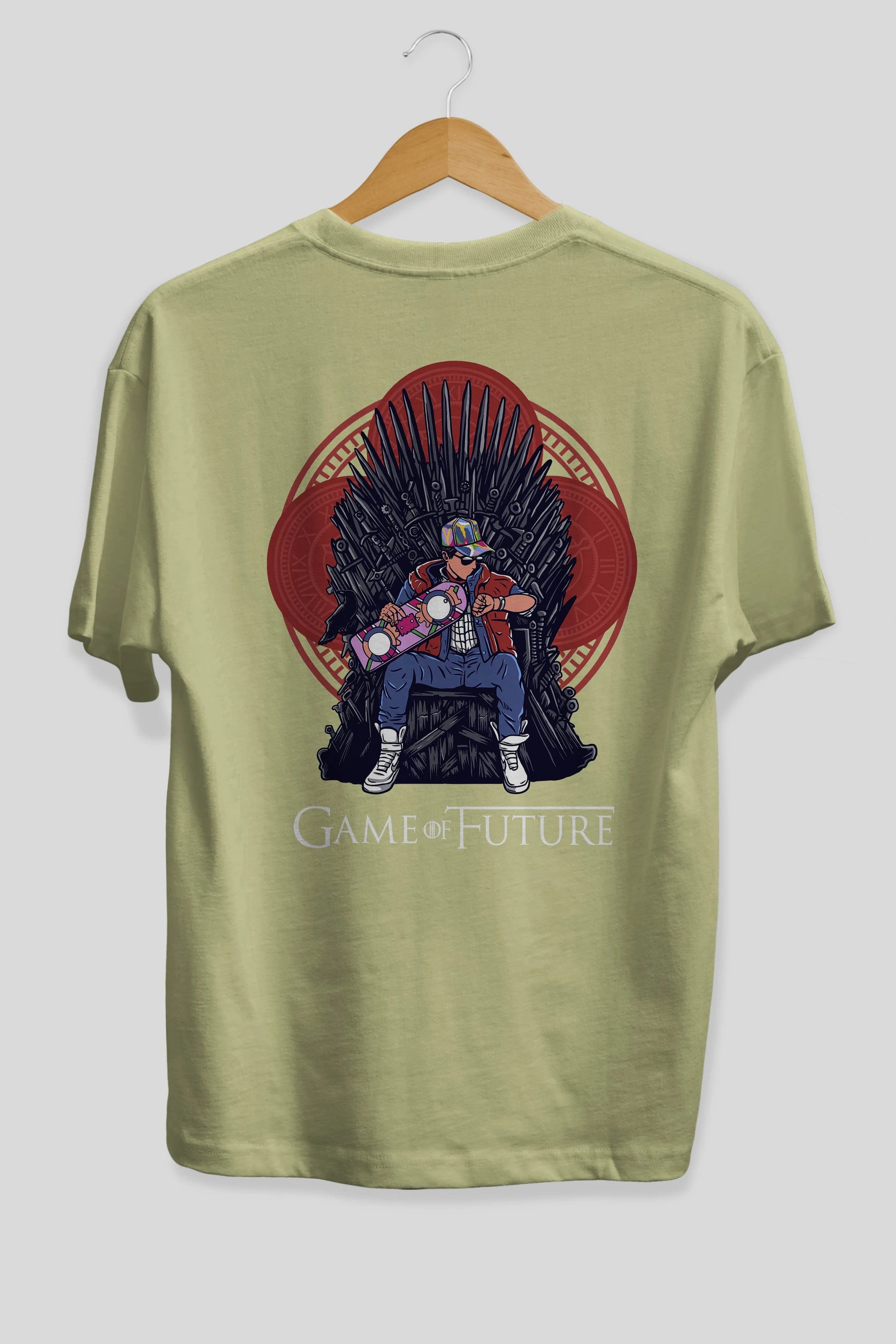 Game Of Future Arka Baskılı Oversize t-shirt Erkek Kadın Unisex %100 Pamuk