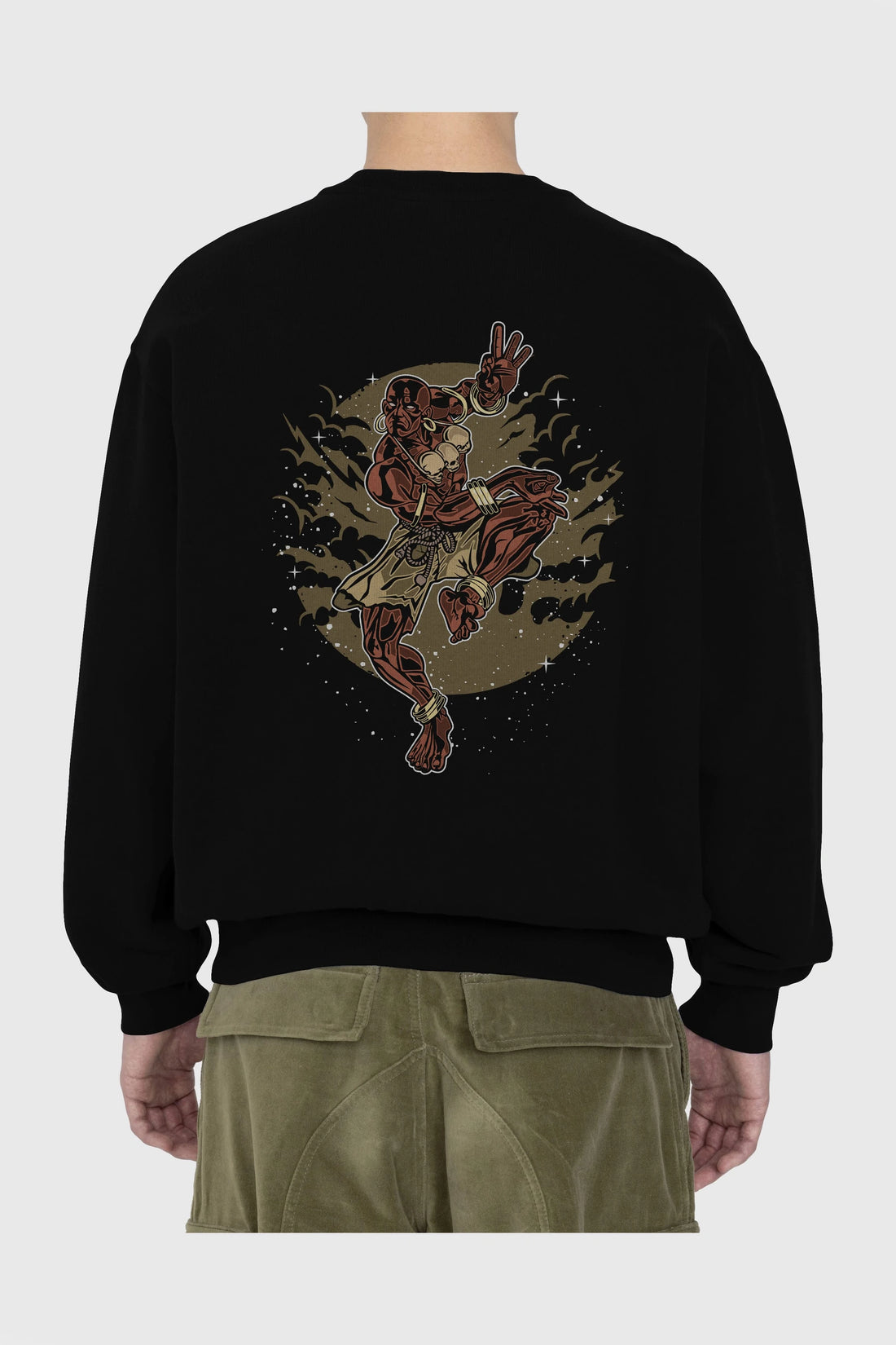 DHALSIM Arka Baskılı Oversize Sweatshirt Erkek Kadın Unisex
