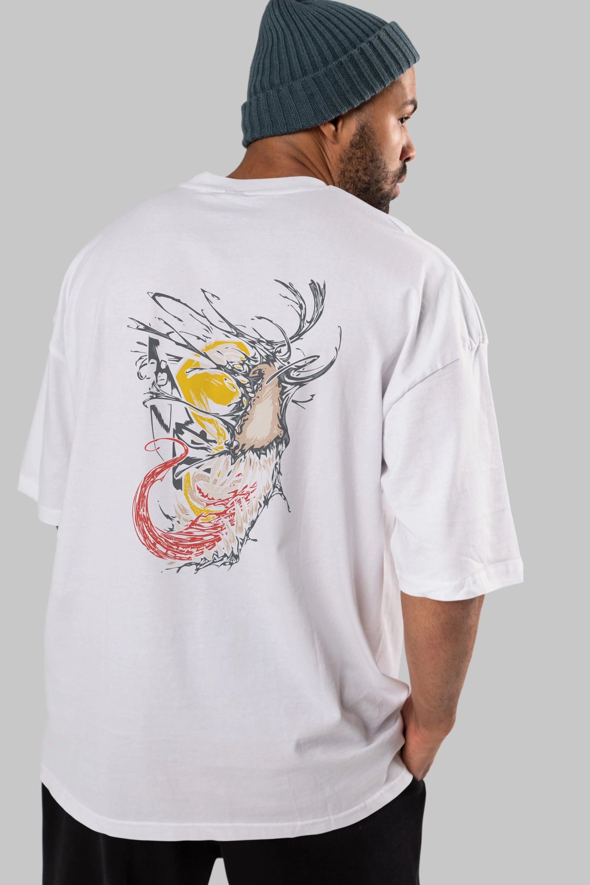 Venom (4) Arka Baskılı Oversize t-shirt Erkek Kadın Unisex %100 Pamuk Bisiklet Yaka tişort