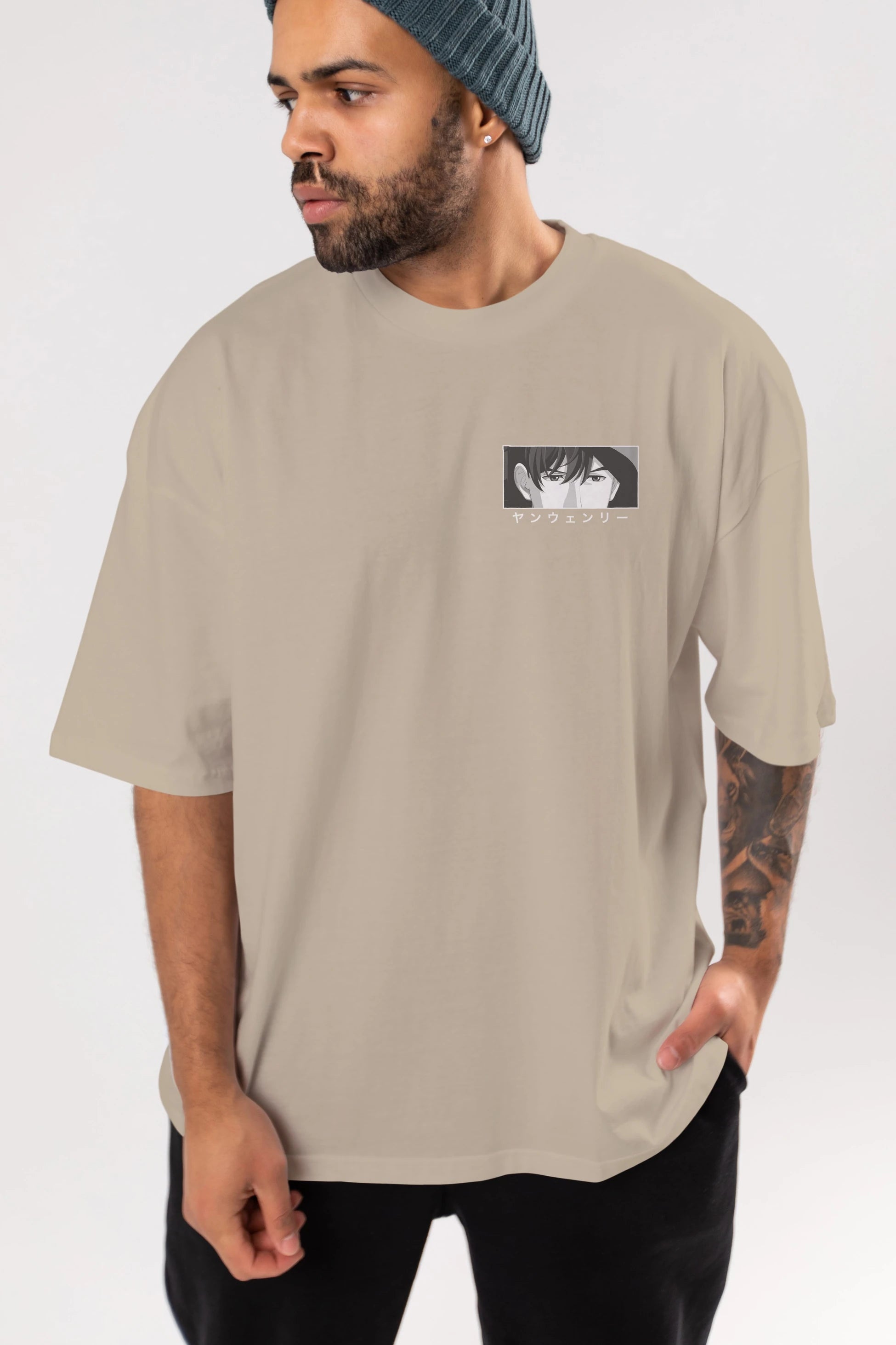 Wen-li Yang 1 Ön Sol Baskılı Oversize t-shirt Erkek Kadın Unisex %100 Pamuk Bisiklet Yaka tişort