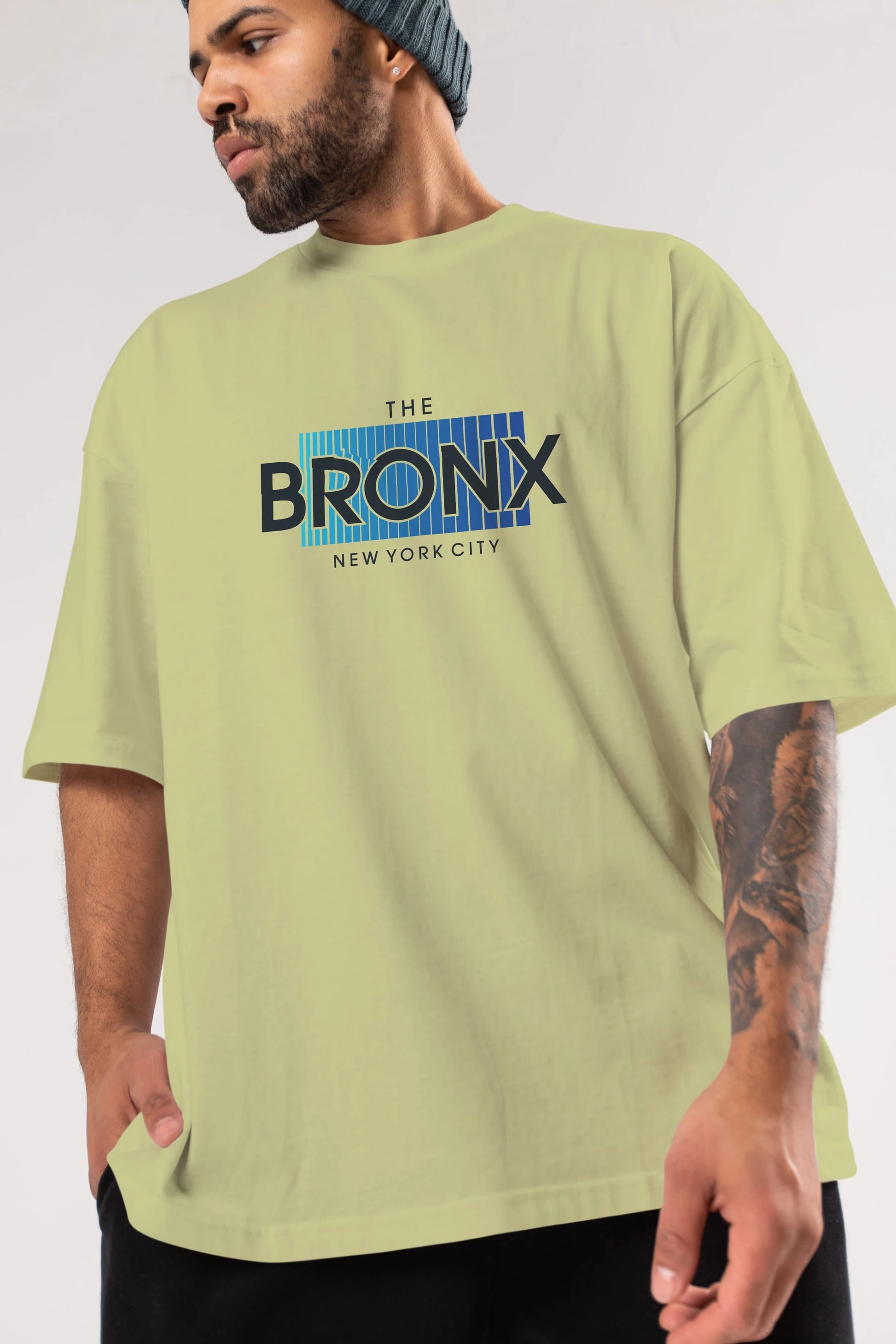The Bronx Ön Baskılı Oversize t-shirt Erkek Kadın Unisex