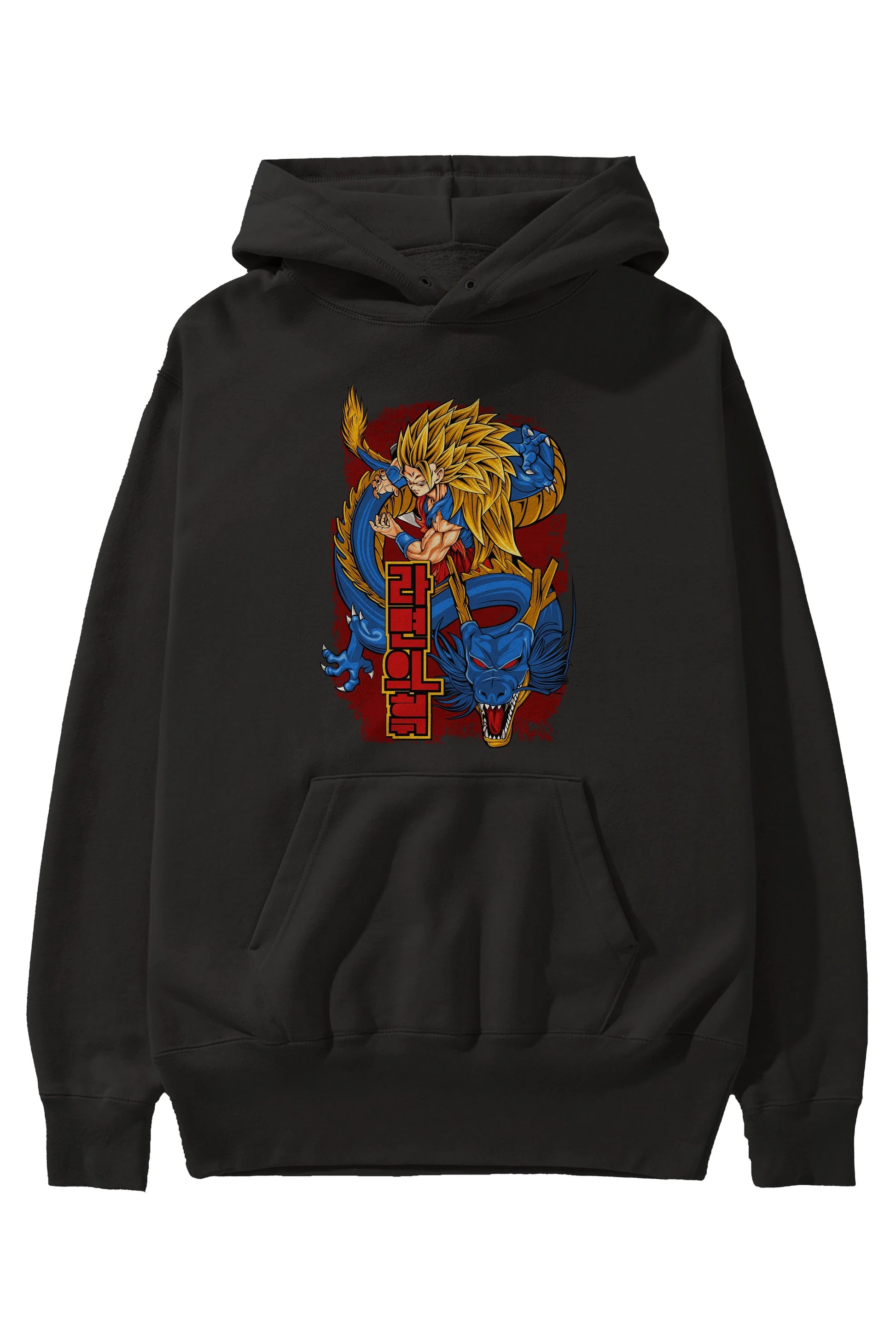DRAGON BALL Z Anime Ön Baskılı Hoodie Oversize Kapüşonlu Sweatshirt Erkek Kadın Unisex