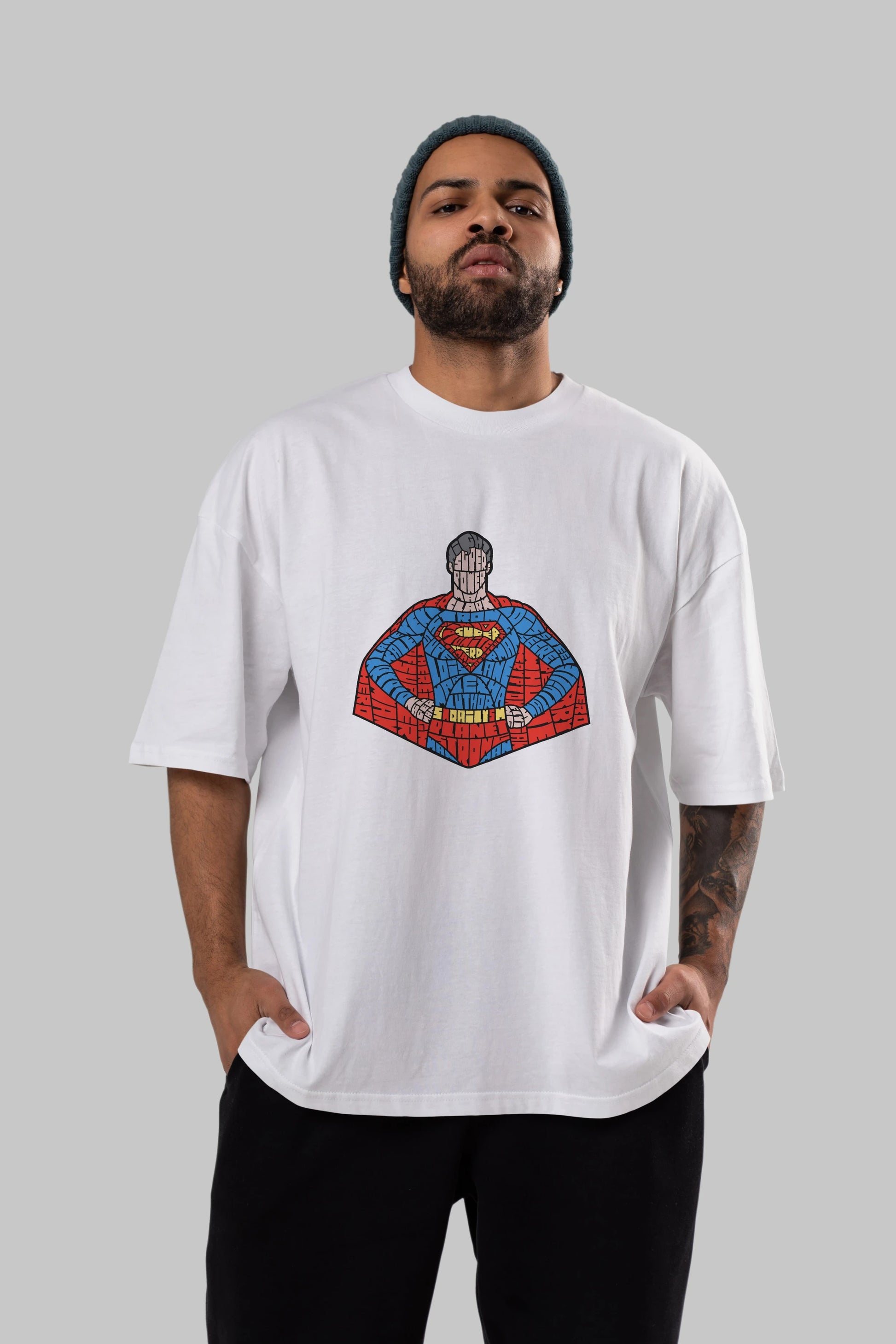 Kryptonian Ön Baskılı Oversize t-shirt %100 pamuk Erkek Kadın Unisex