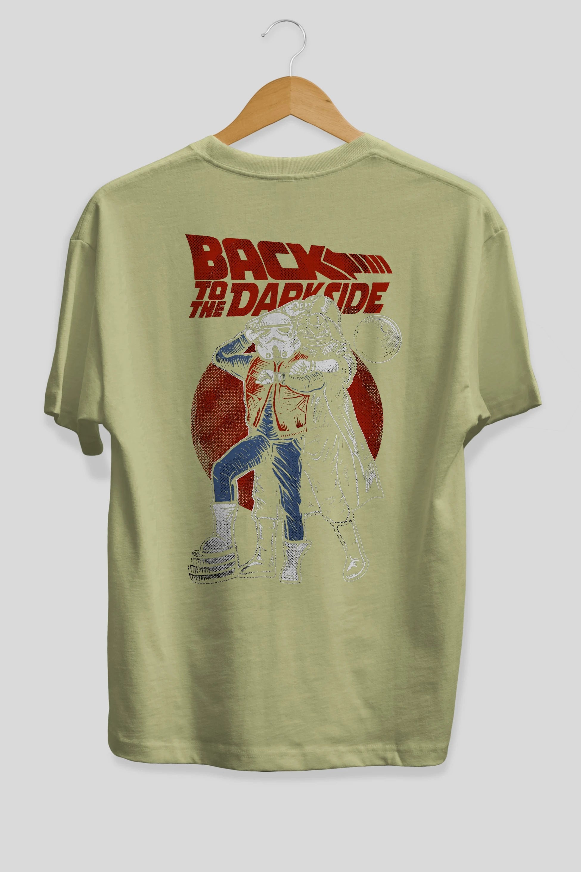 Back To The Darkside Arka Baskılı Oversize t-shirt Erkek Kadın Unisex %100 Pamuk