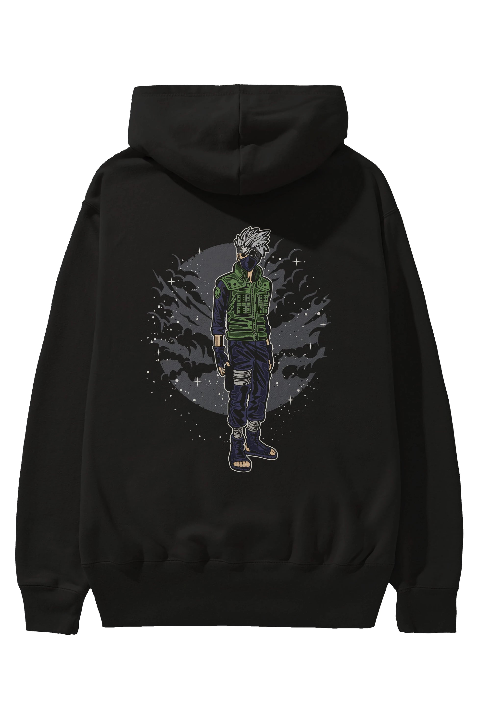 SHINOBI Arka Baskılı Hoodie Oversize Kapüşonlu Sweatshirt Erkek Kadın Unisex