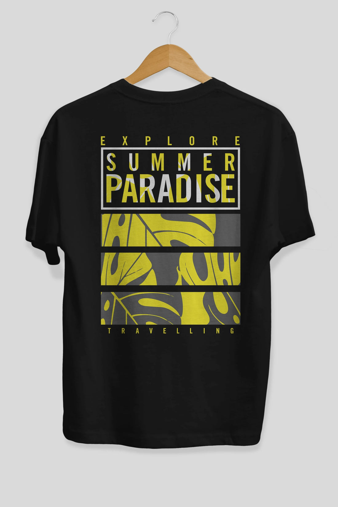 Summer Paradise Arka Baskılı Oversize t-shirt Erkek Kadın Unisex