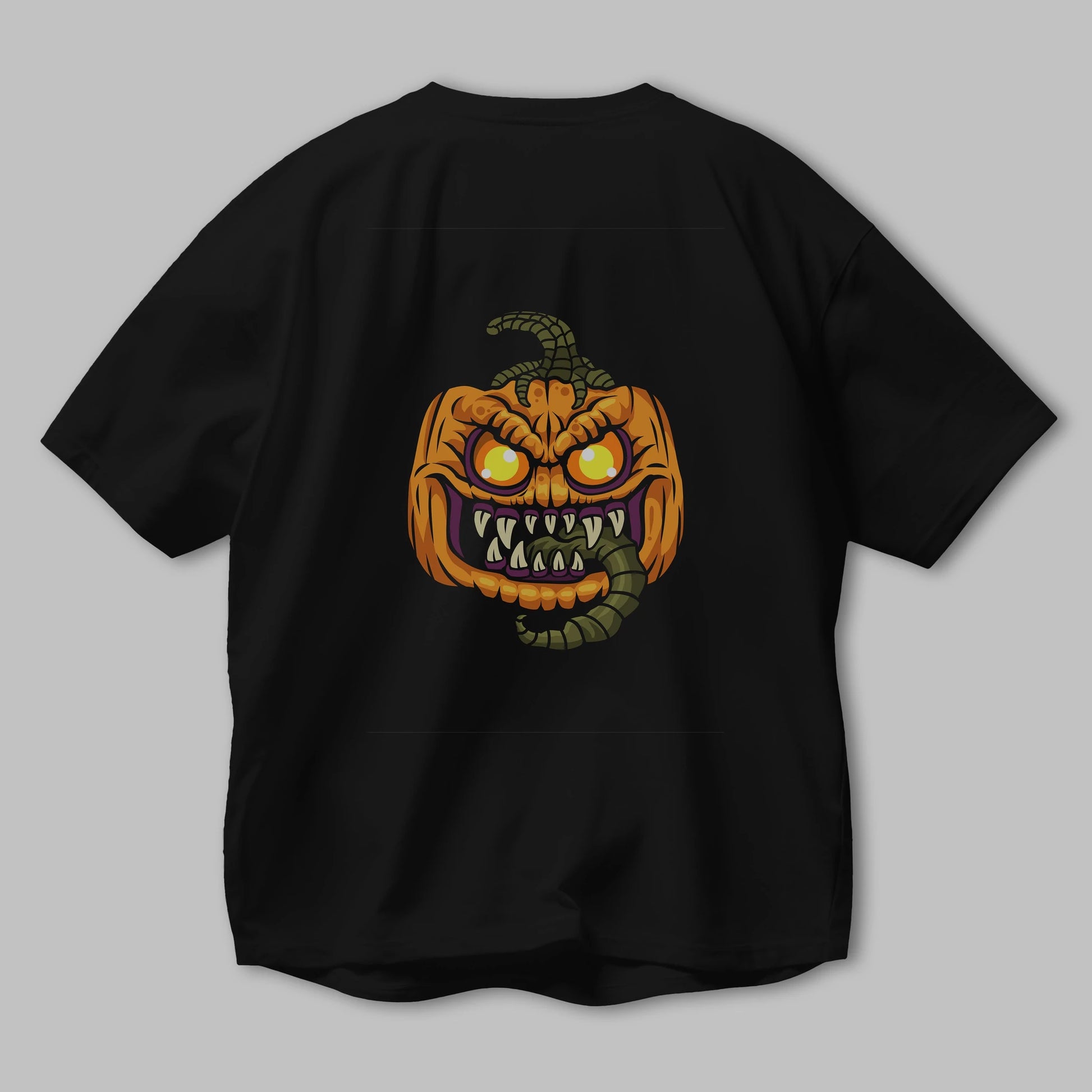 Halloween Arka Baskılı Oversize t-shirt Erkek Kadın Unisex %100 Pamuk tişort